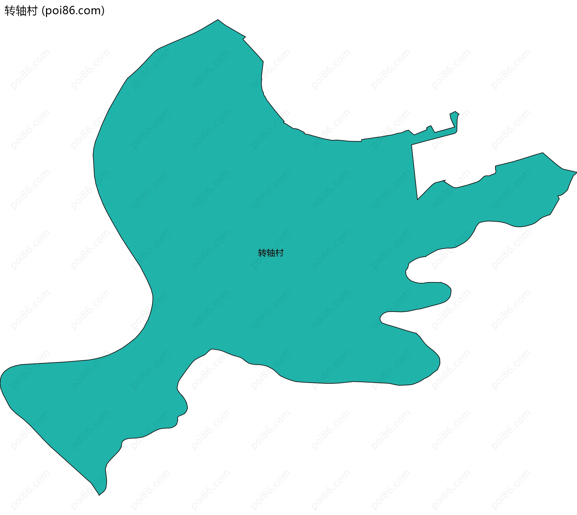 转轴村边界地图