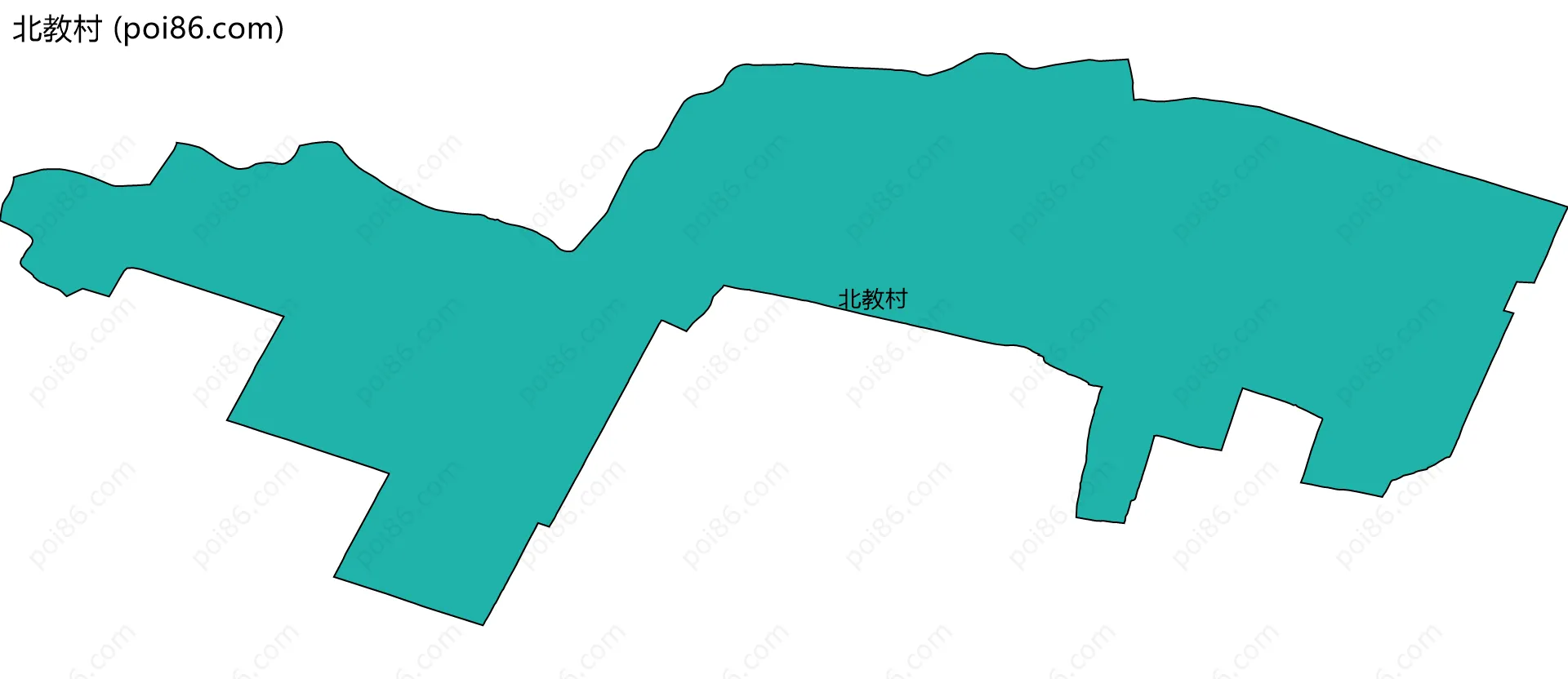 北教村边界地图