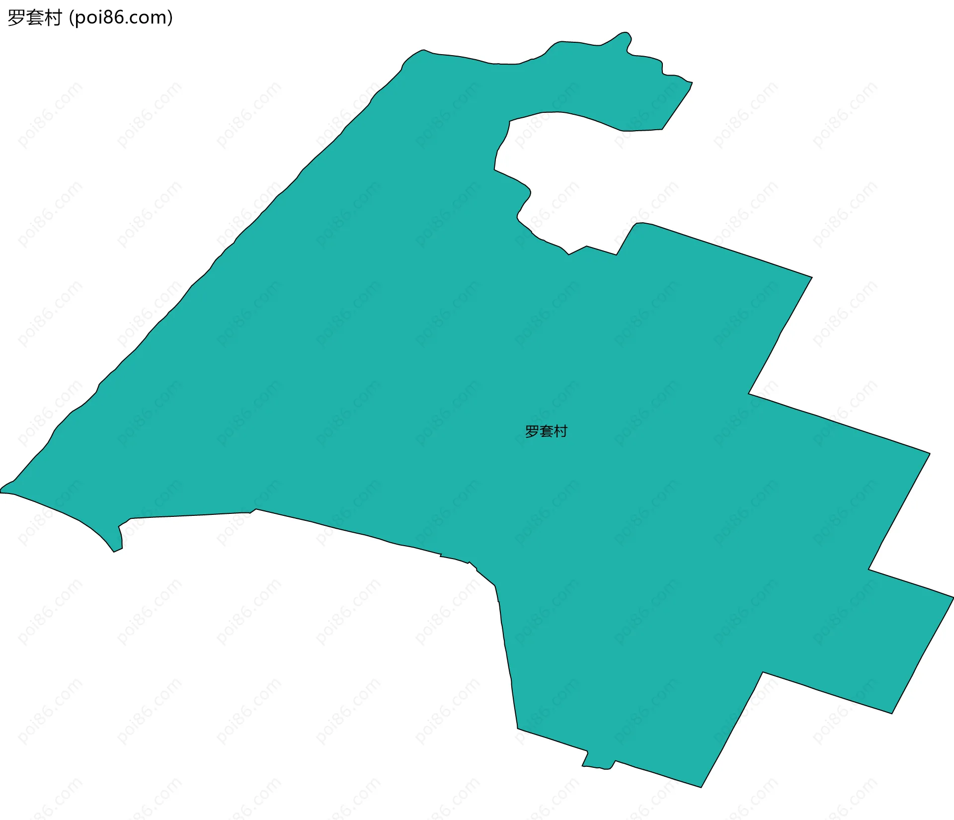 罗套村边界地图