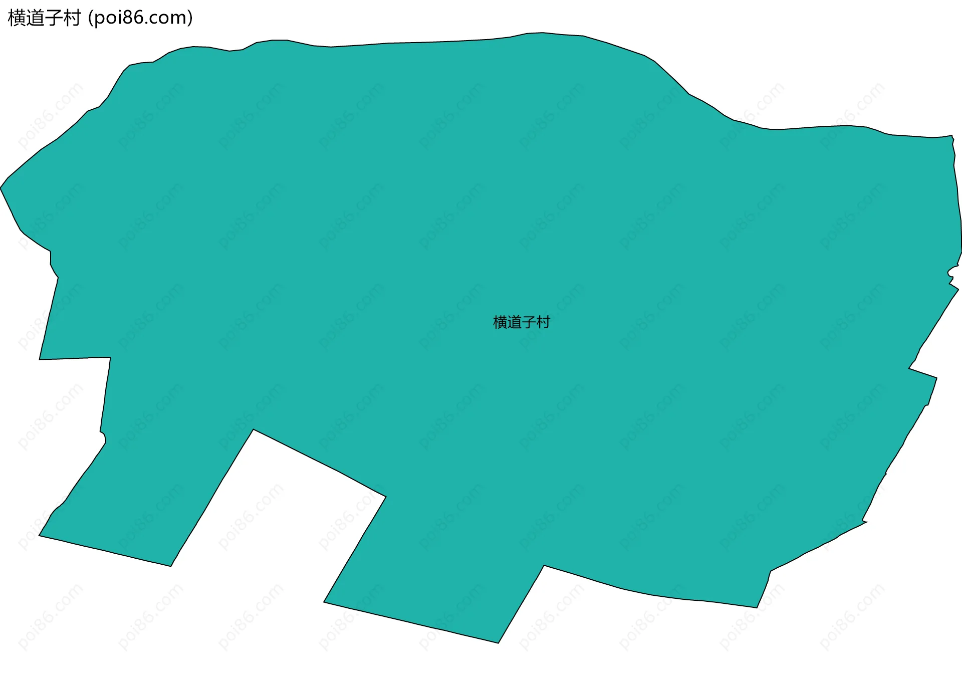 横道子村边界地图