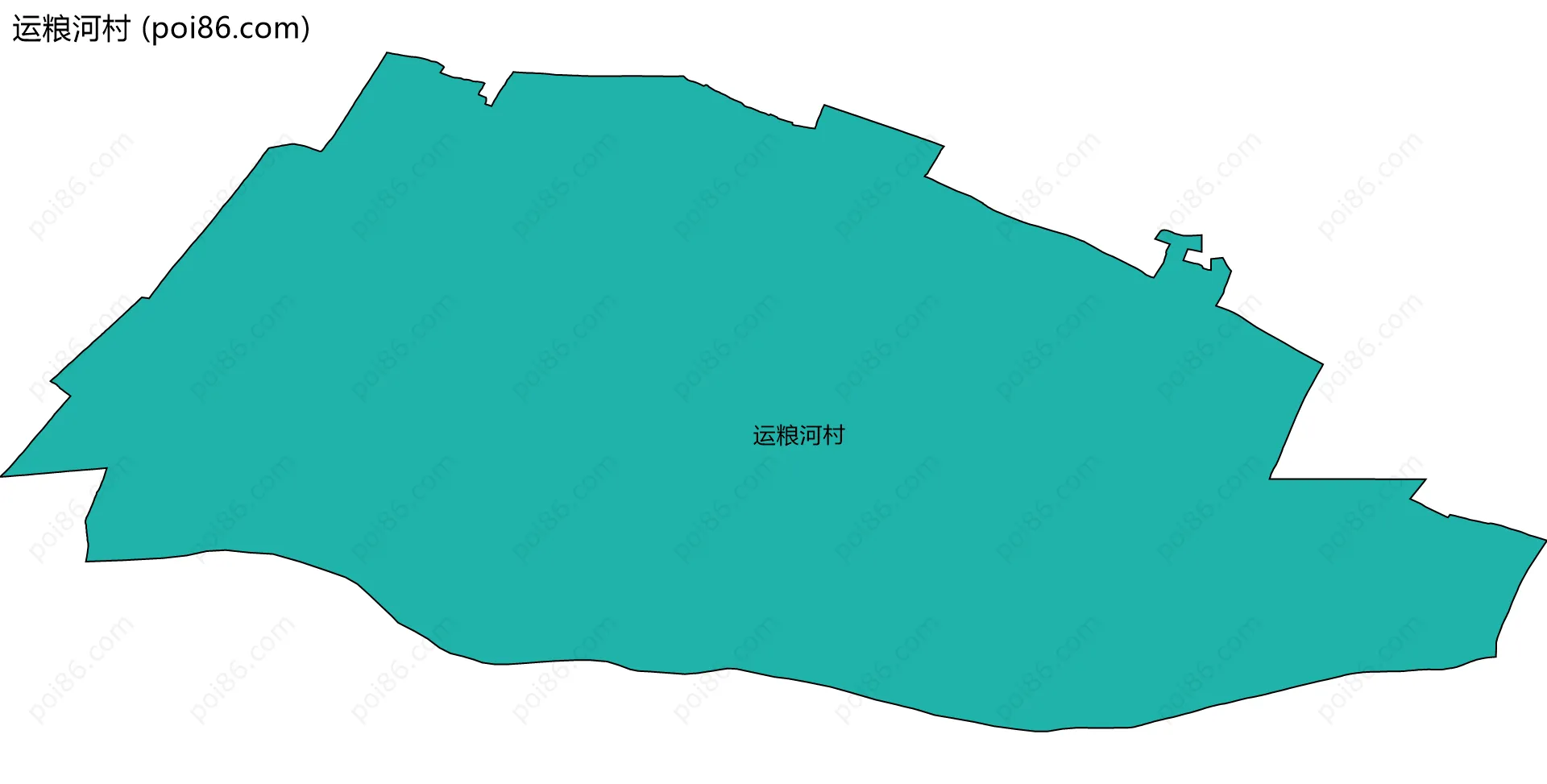 运粮河村边界地图
