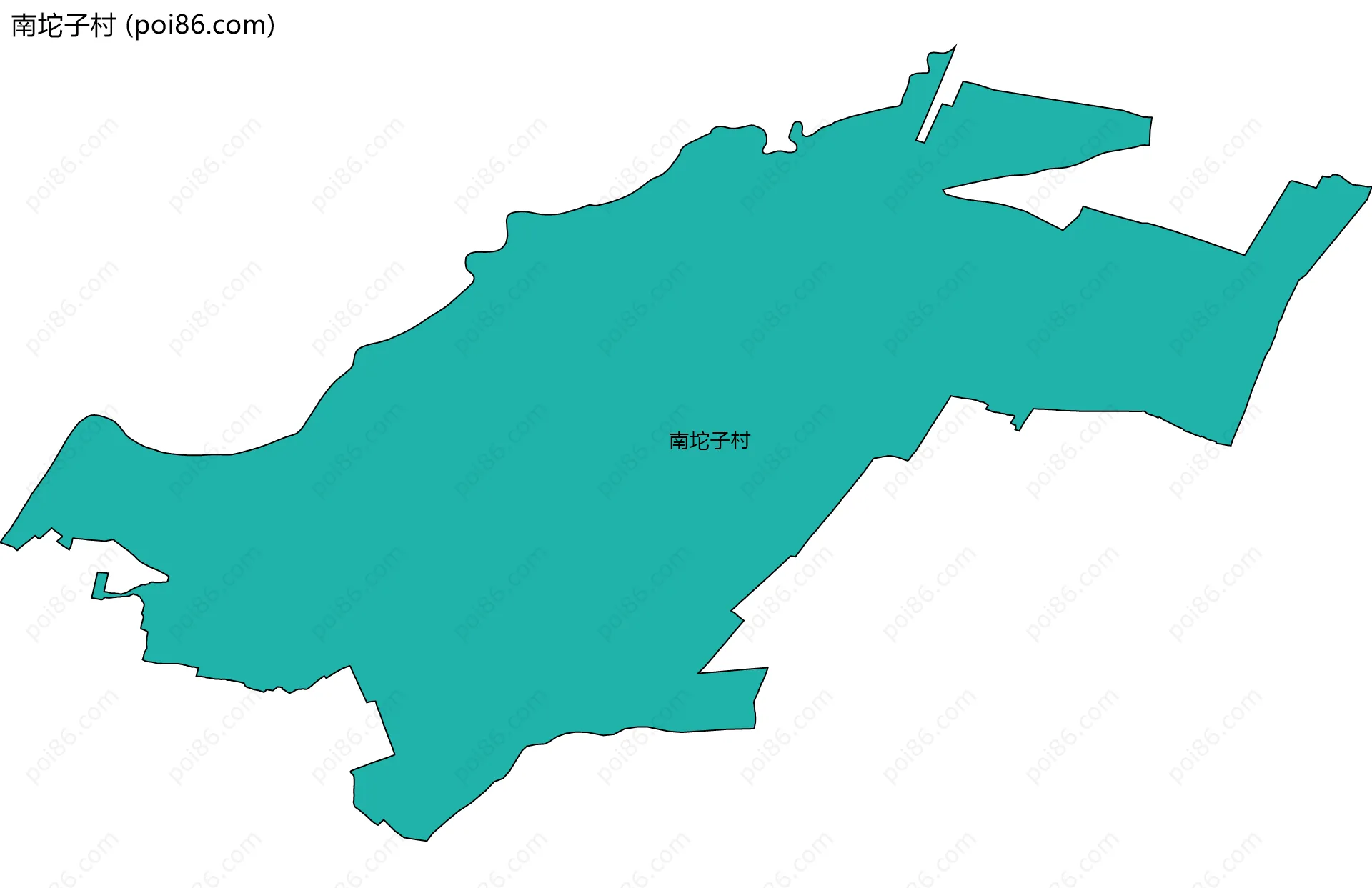 南坨子村边界地图