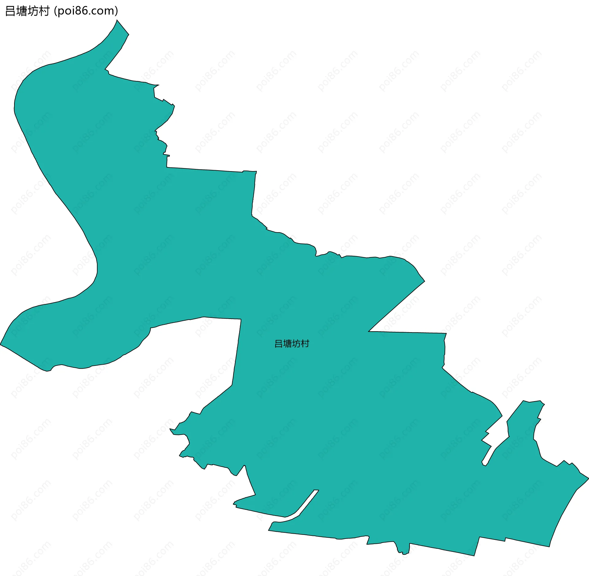 吕塘坊村边界地图