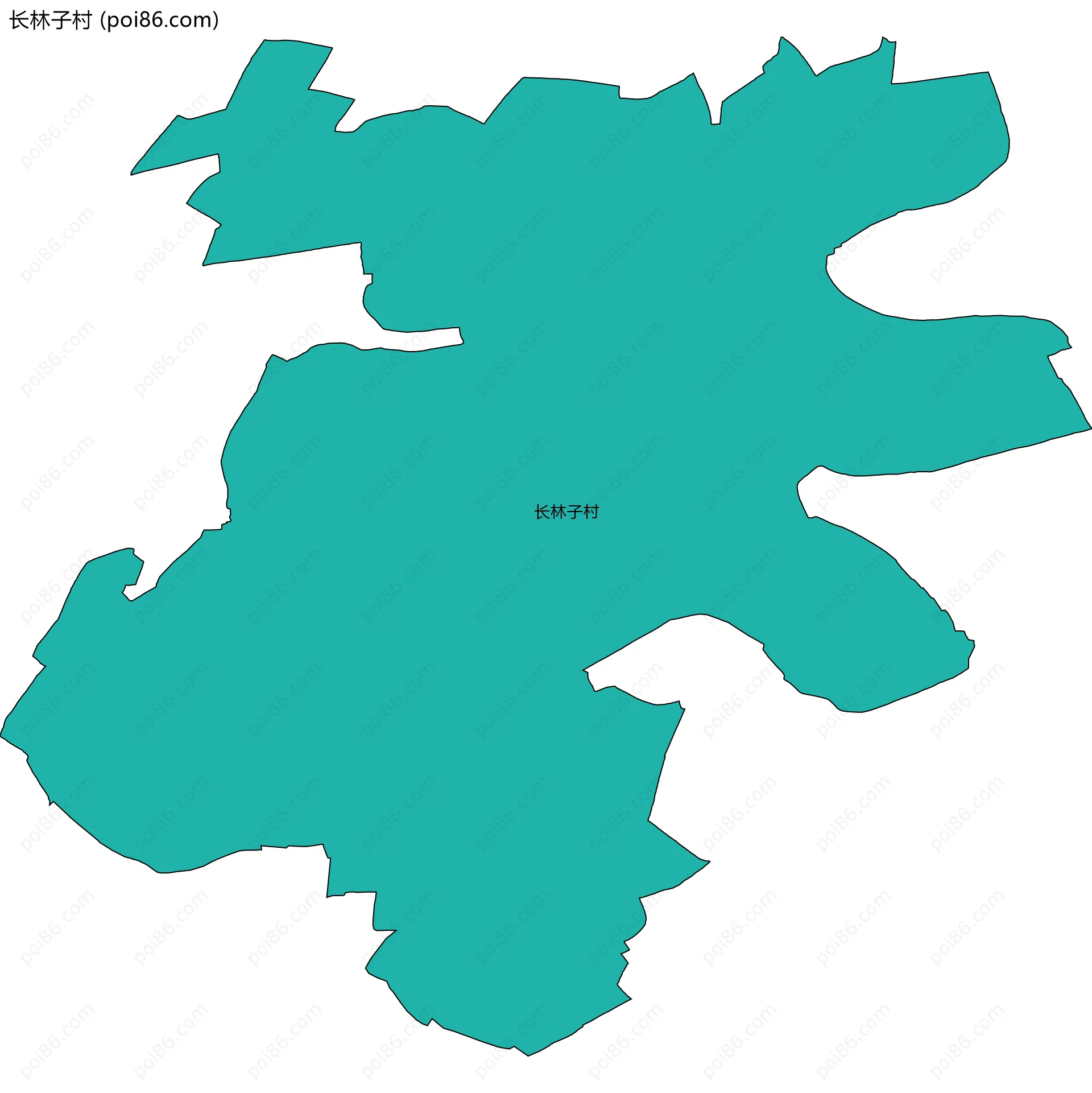 长林子村边界地图