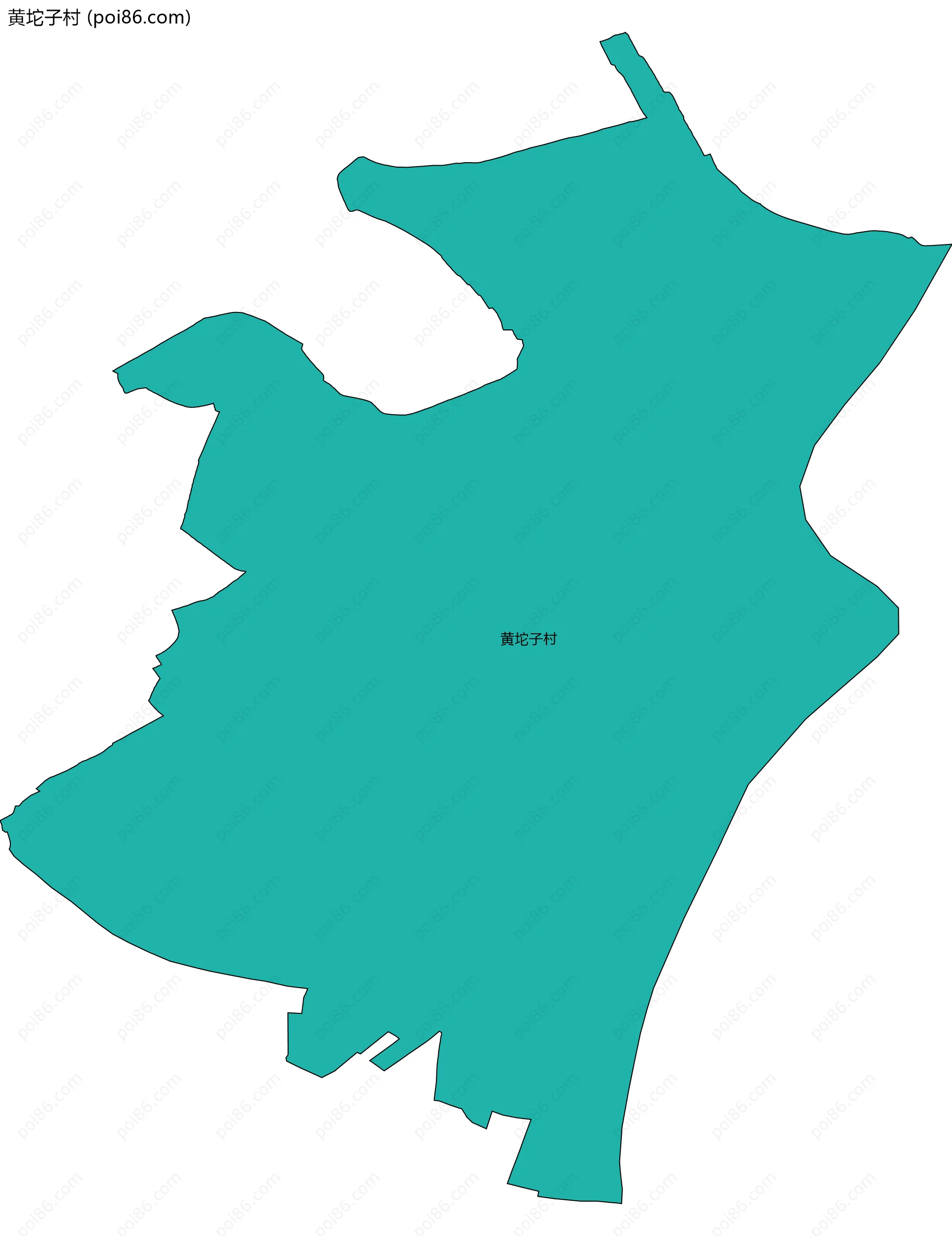 黄坨子村边界地图