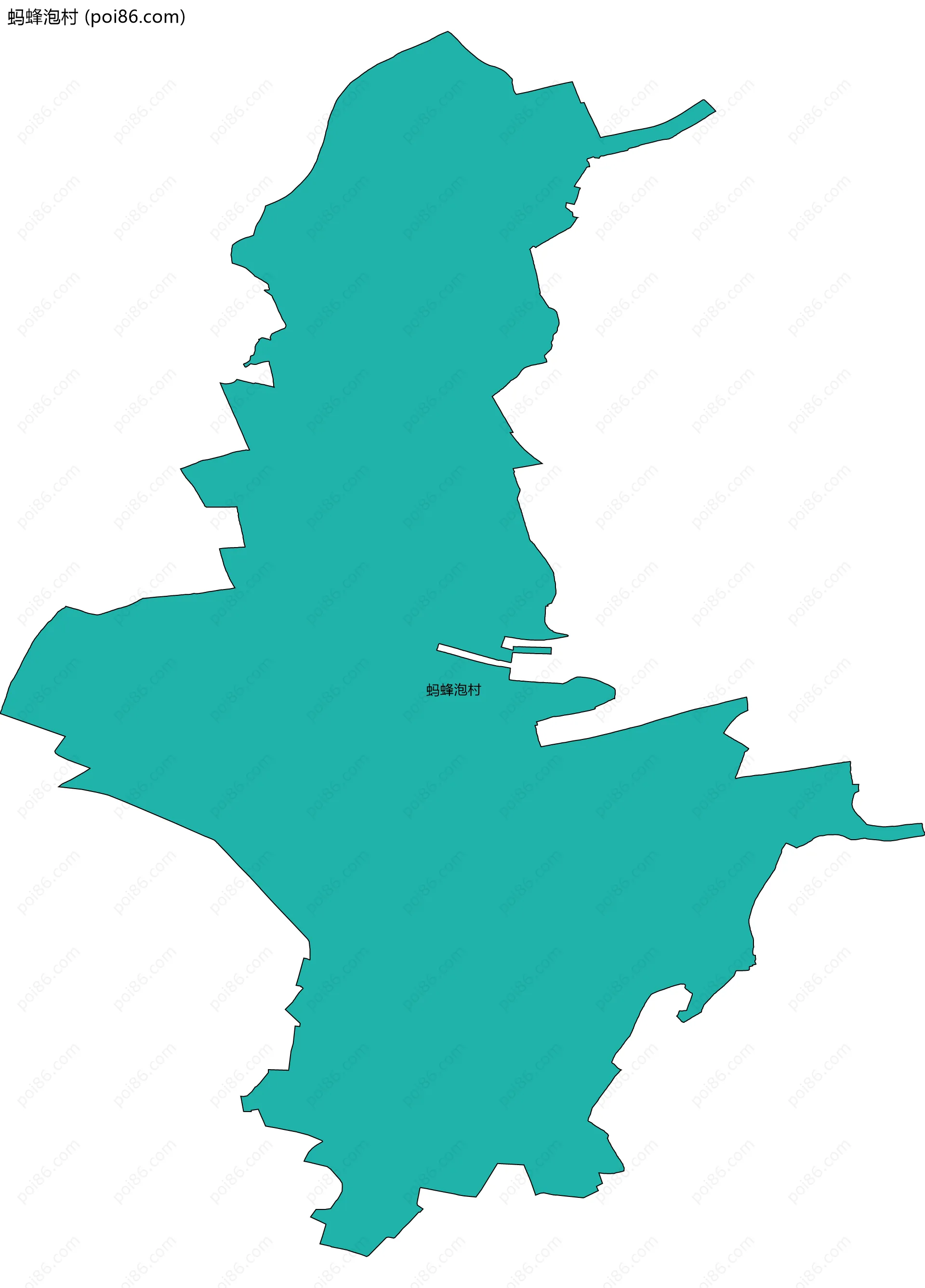 蚂蜂泡村边界地图