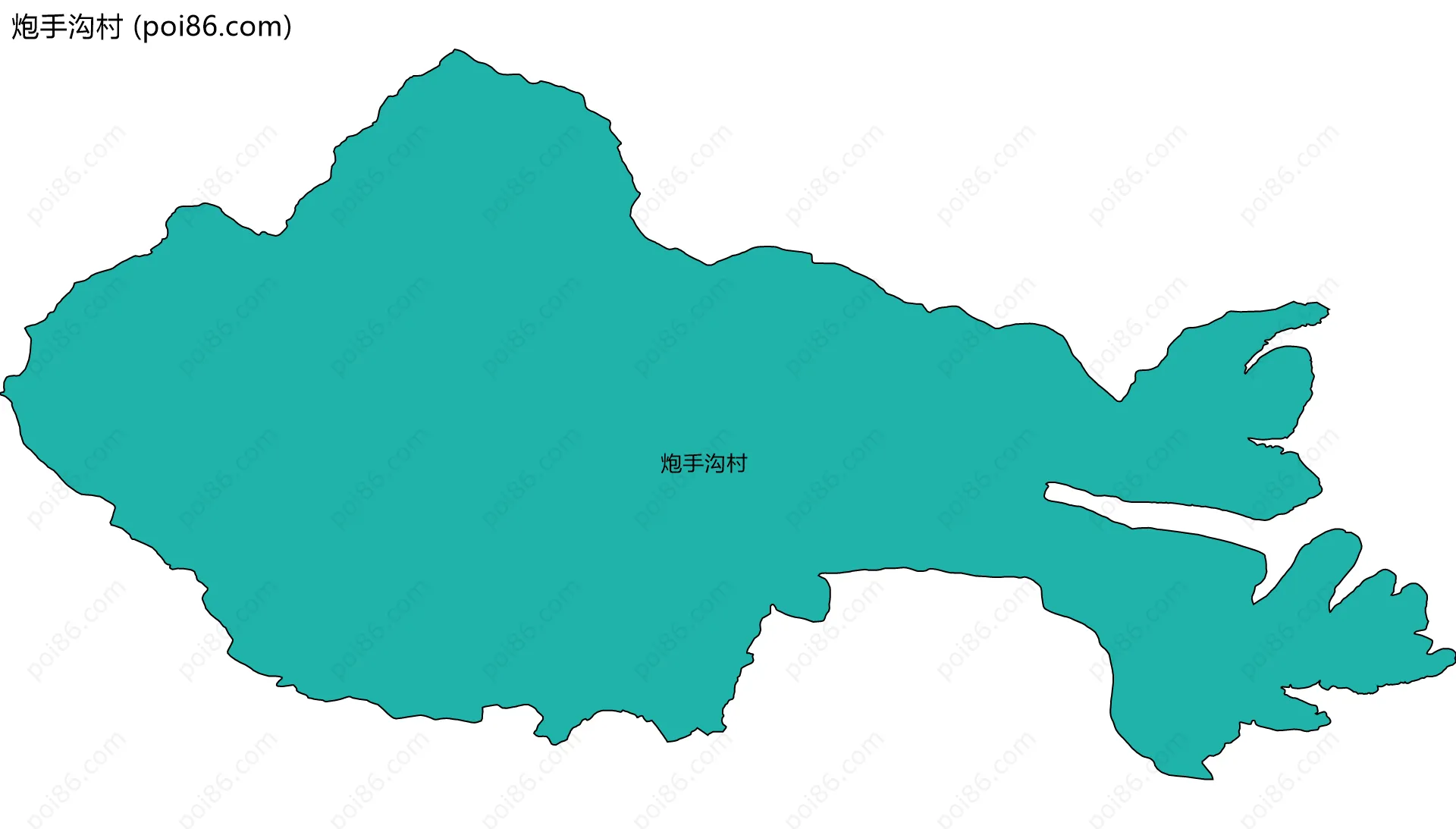 炮手沟村边界地图