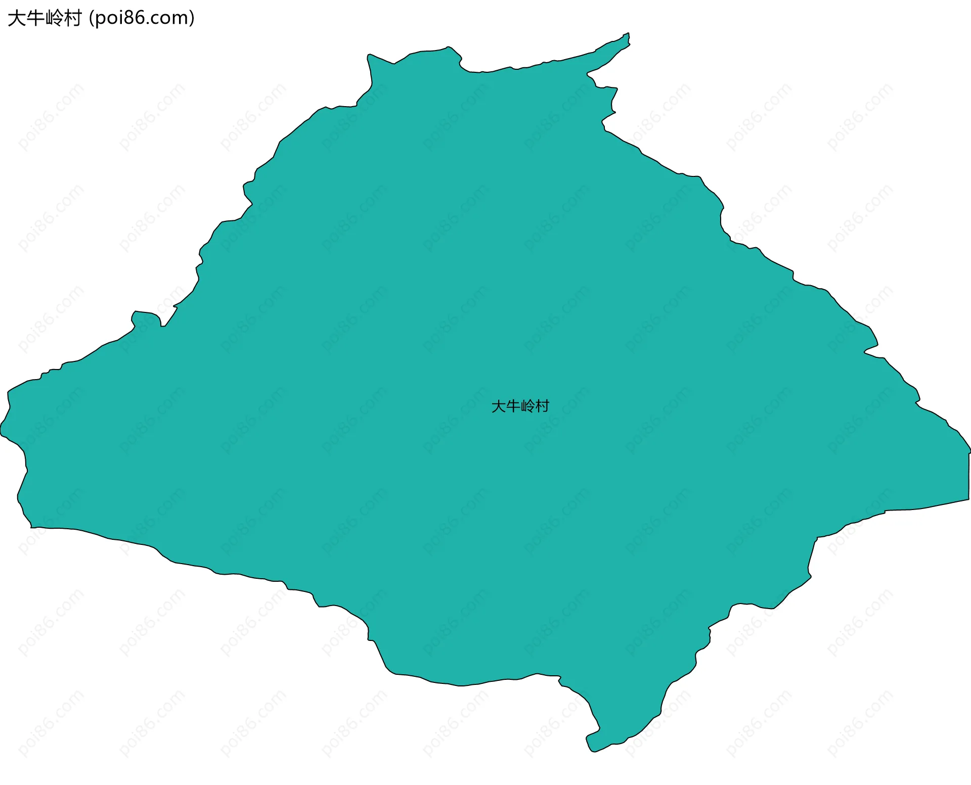 大牛岭村边界地图