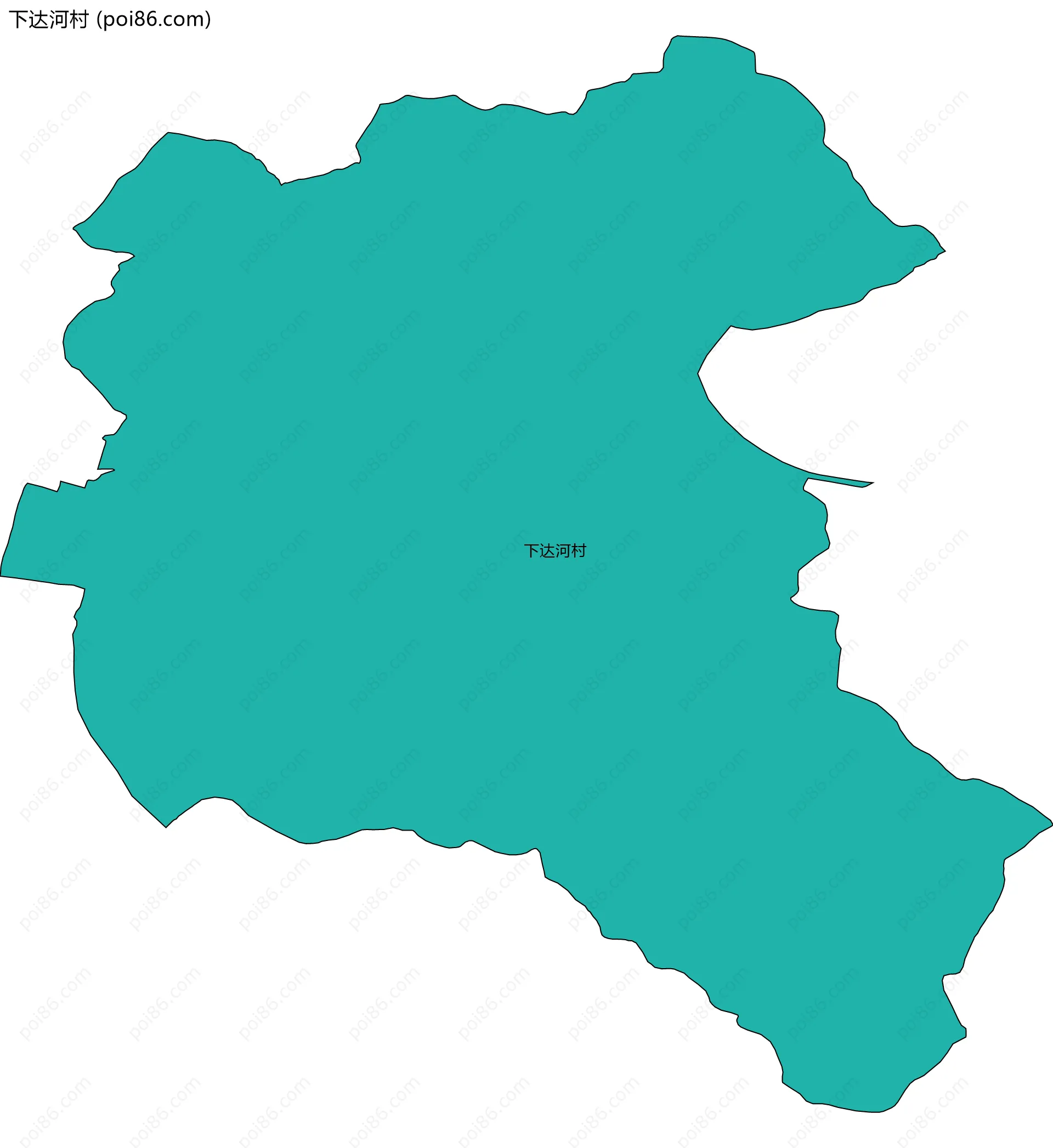 下达河村边界地图