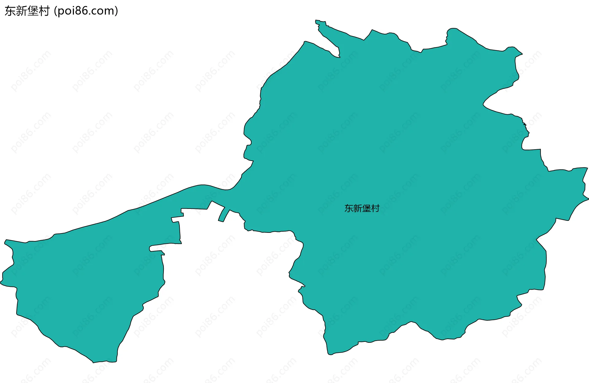 东新堡村边界地图