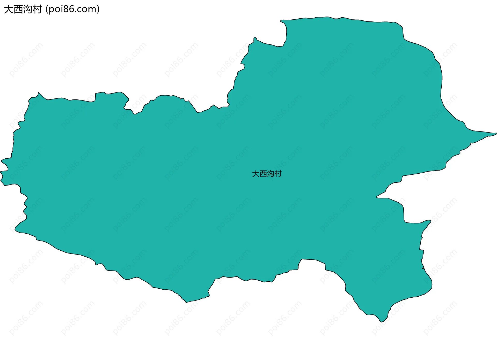 大西沟村边界地图