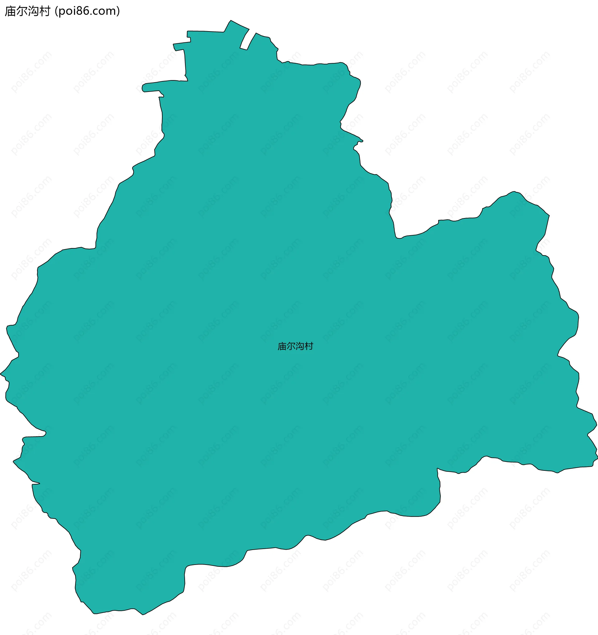 庙尔沟村边界地图