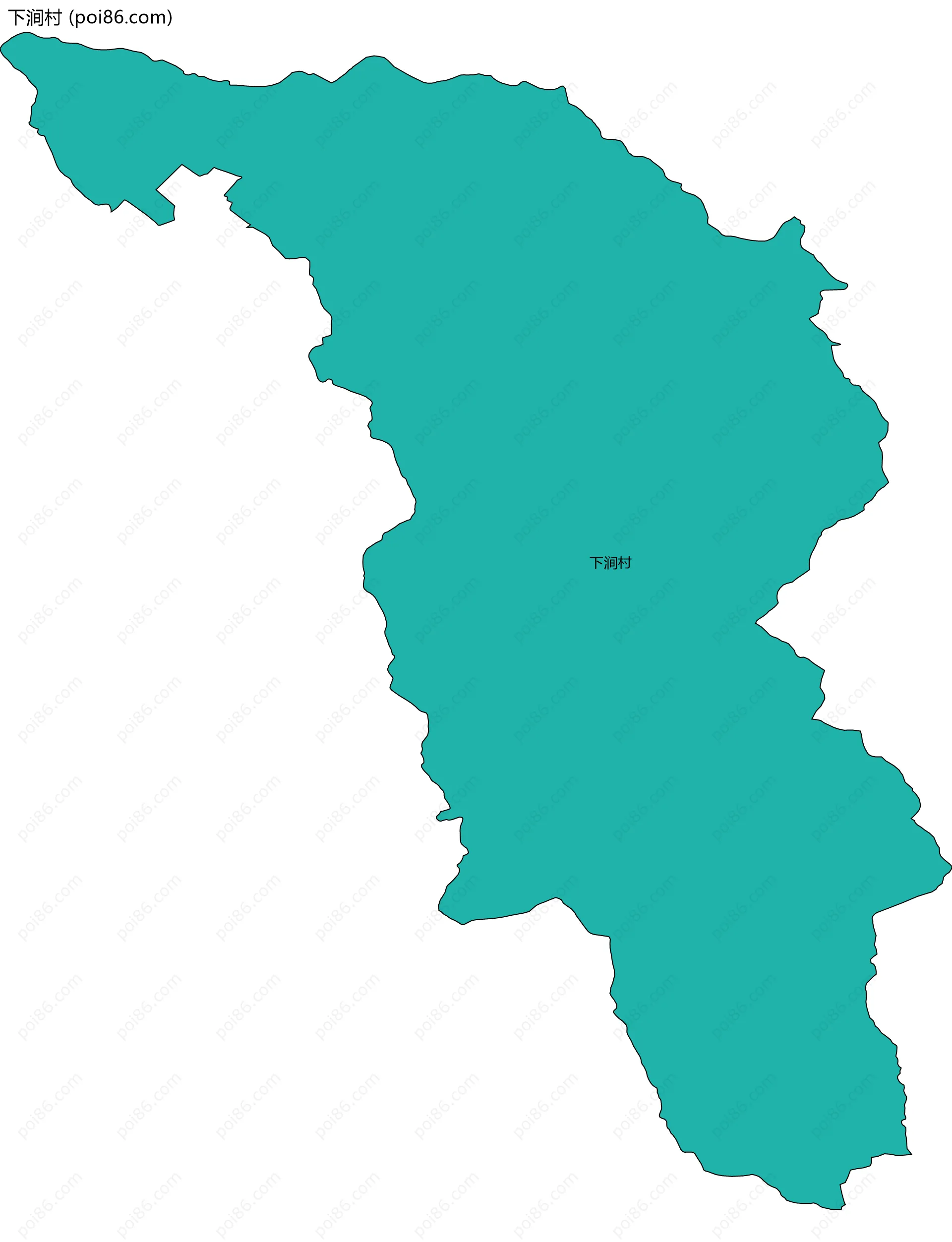 下涧村边界地图