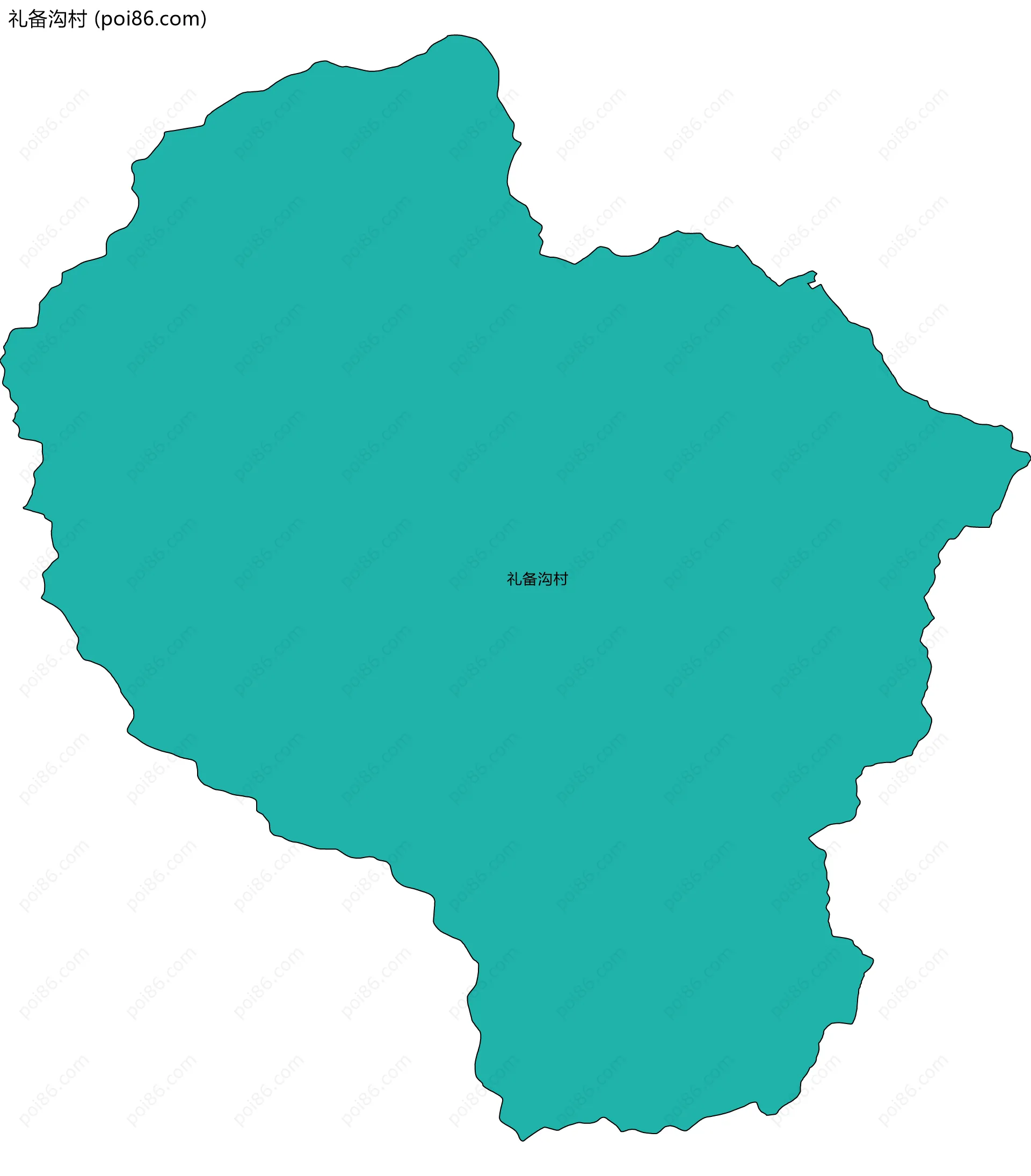 礼备沟村边界地图
