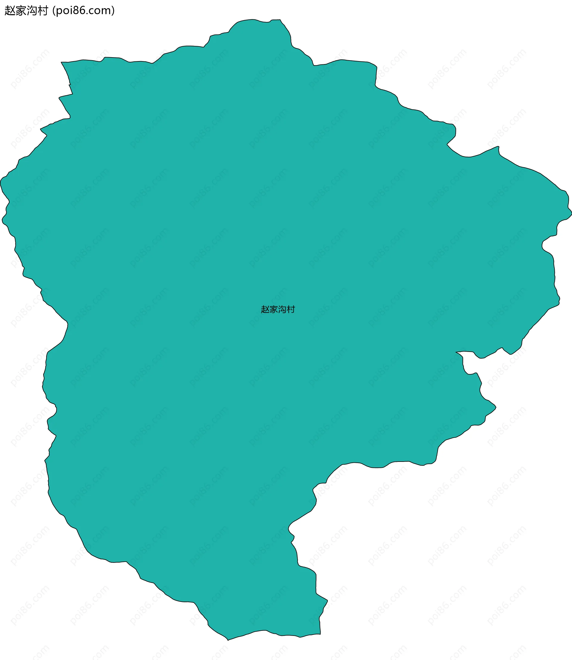 赵家沟村边界地图