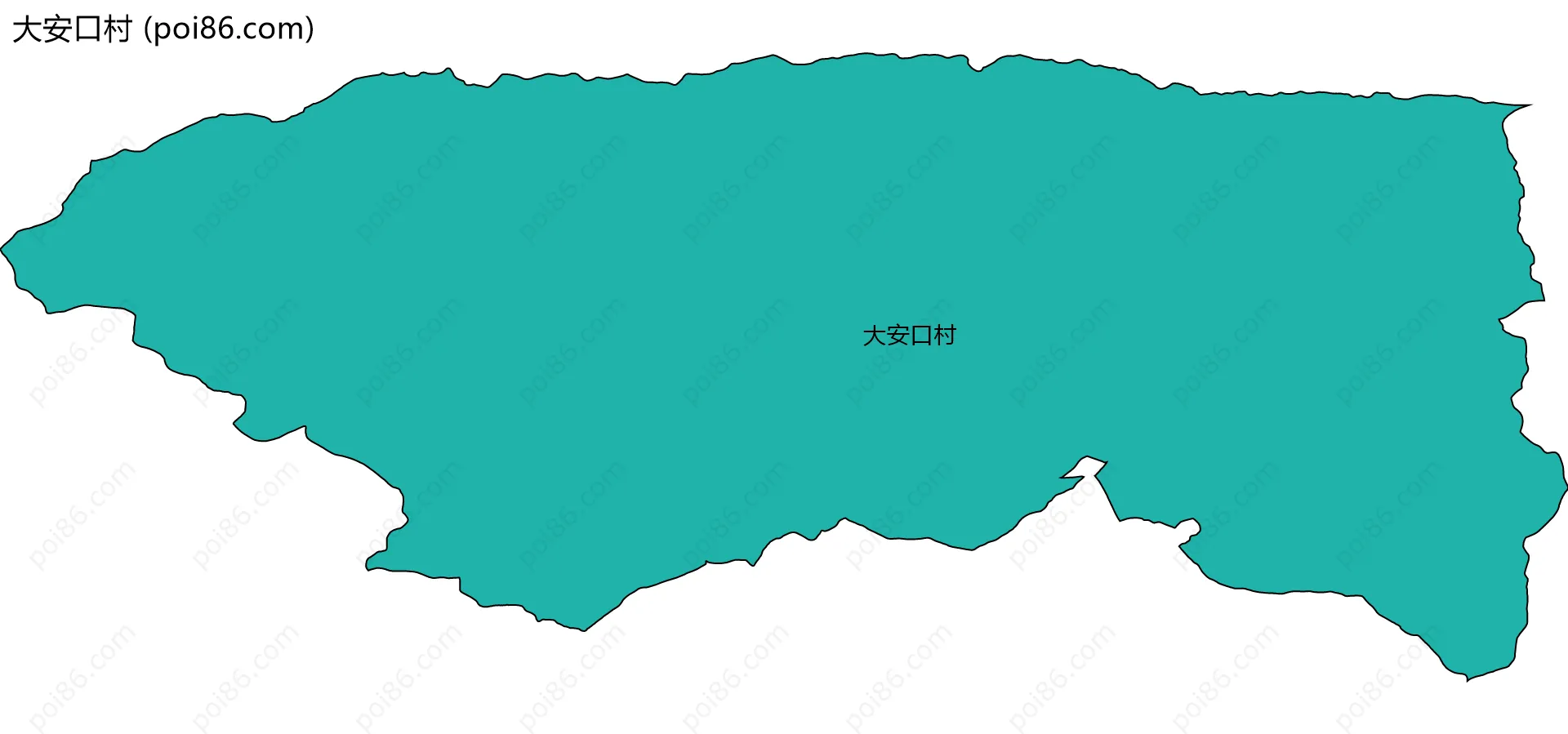 大安口村边界地图