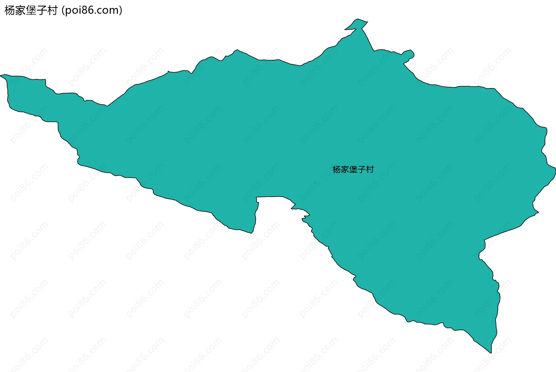 杨家堡子村边界地图