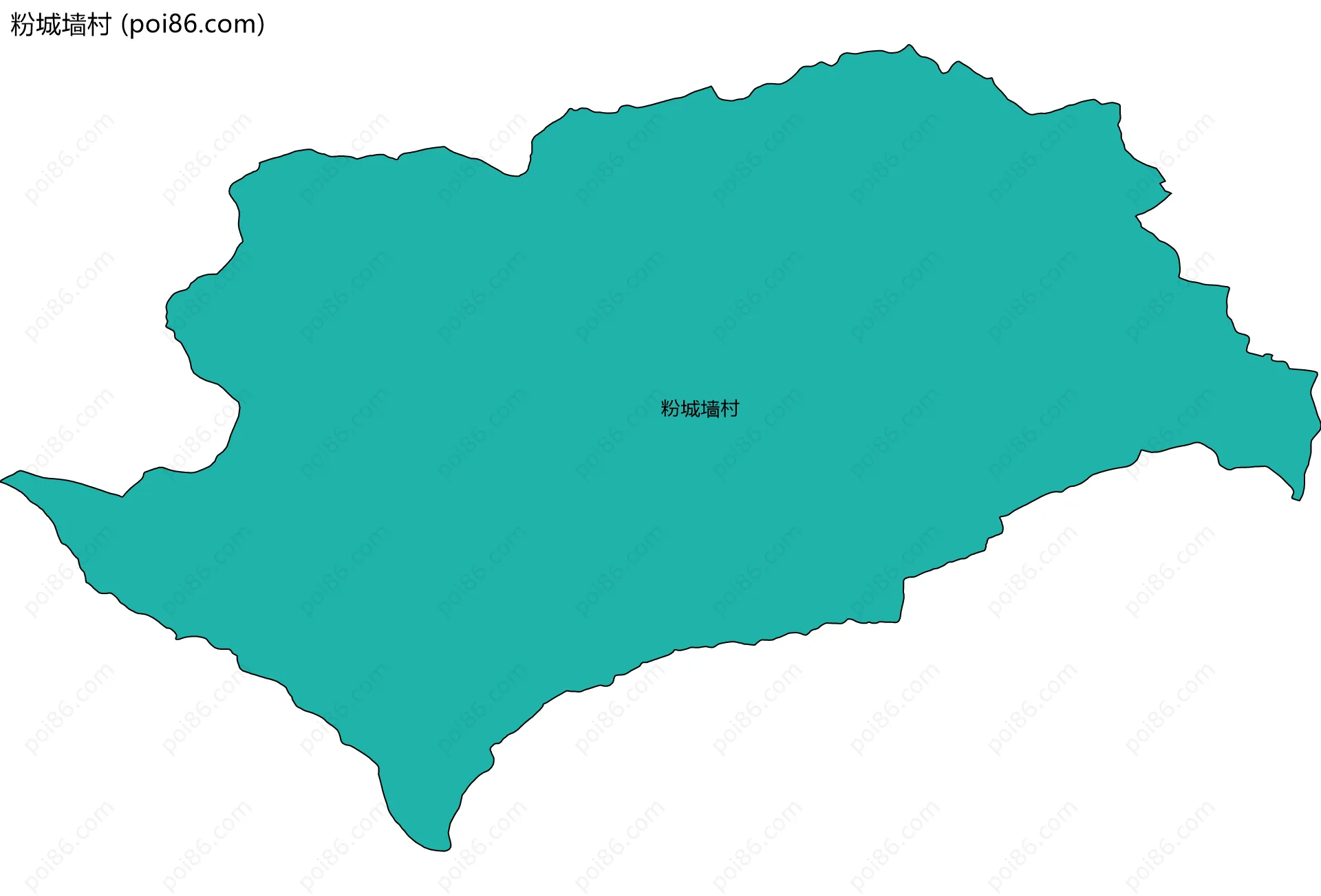 粉城墙村边界地图