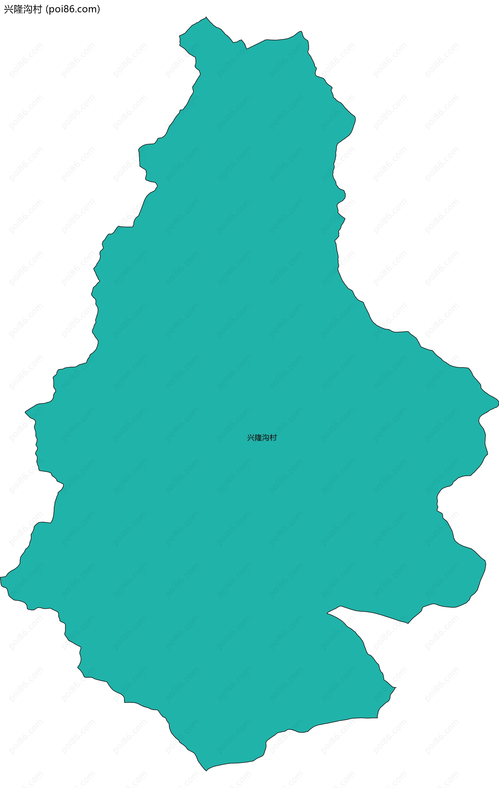 兴隆沟村边界地图