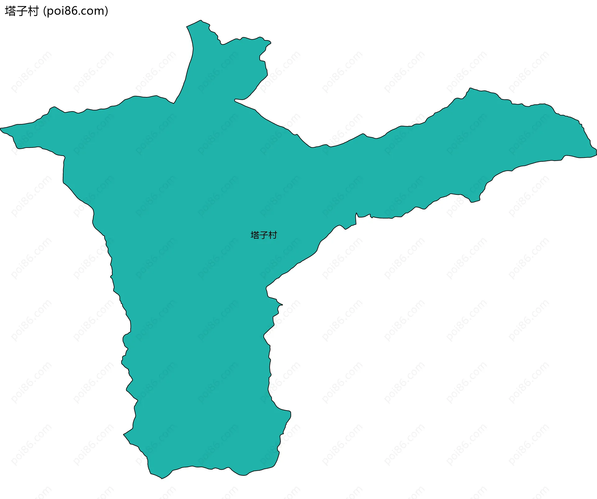 塔子村边界地图