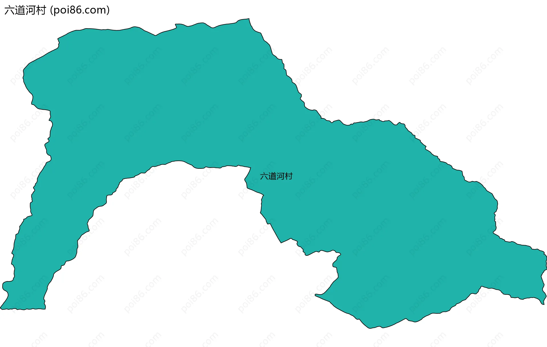 六道河村边界地图