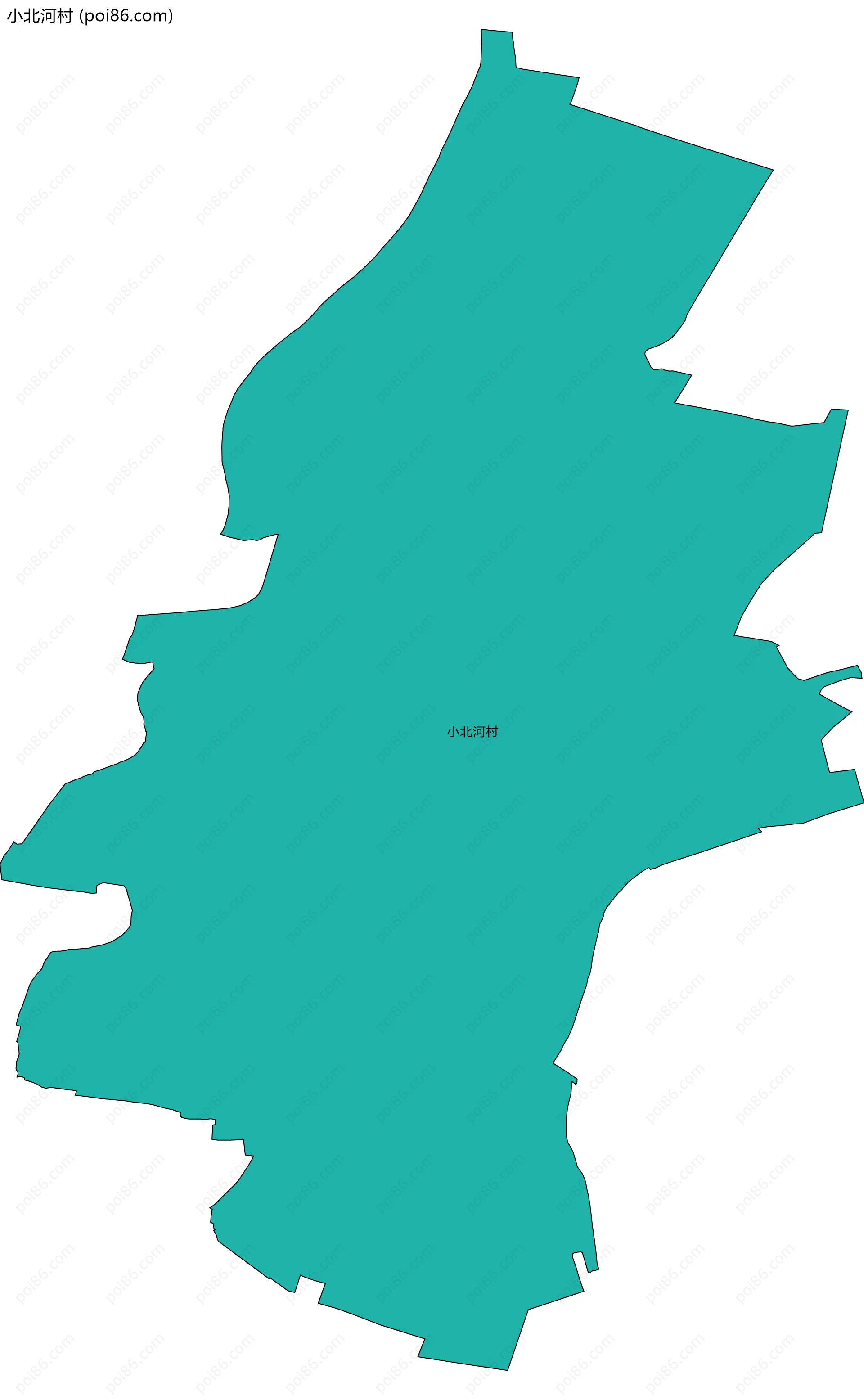 小北河村边界地图