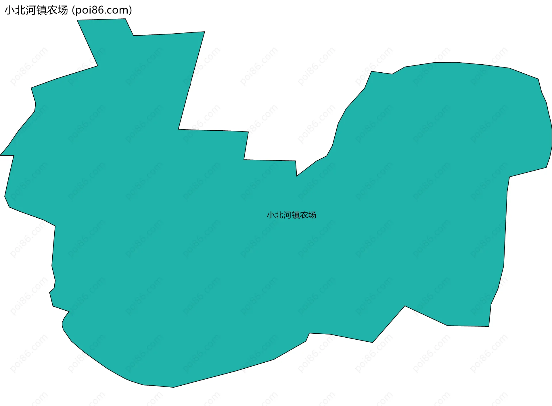 小北河镇农场边界地图