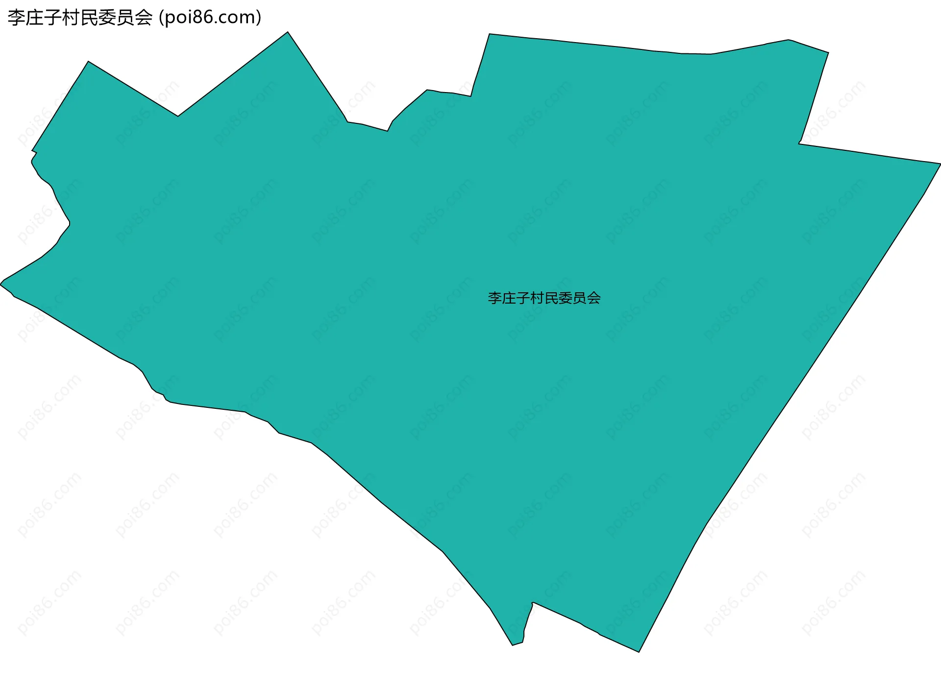 李庄子村民委员会边界地图