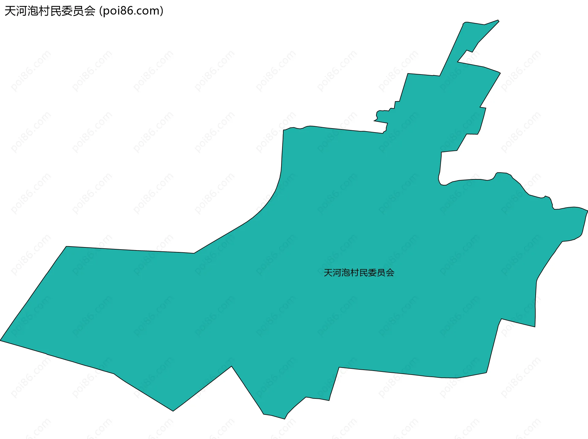 天河泡村民委员会边界地图