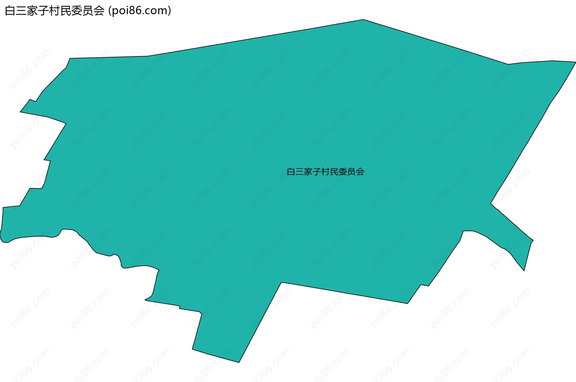 白三家子村民委员会边界地图