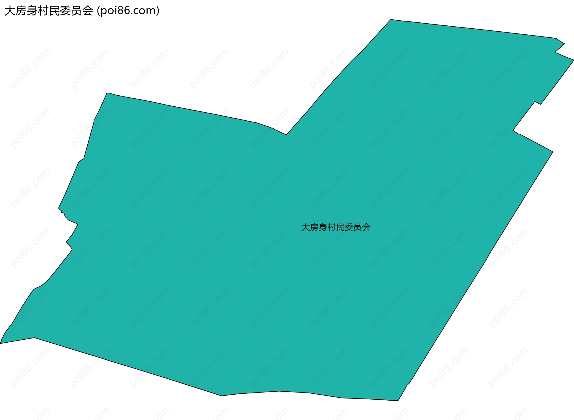 大房身村民委员会边界地图