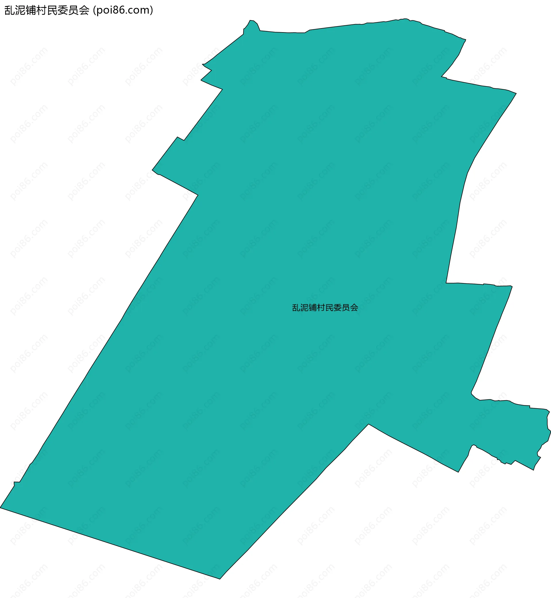 乱泥铺村民委员会边界地图