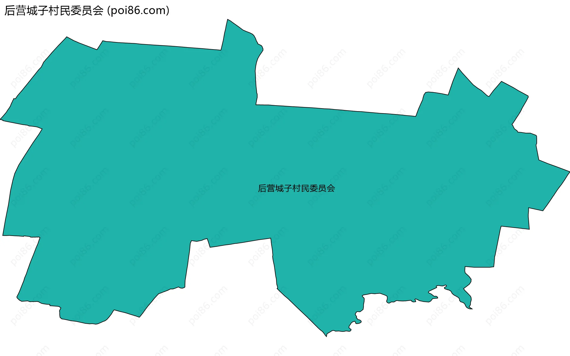 后营城子村民委员会边界地图
