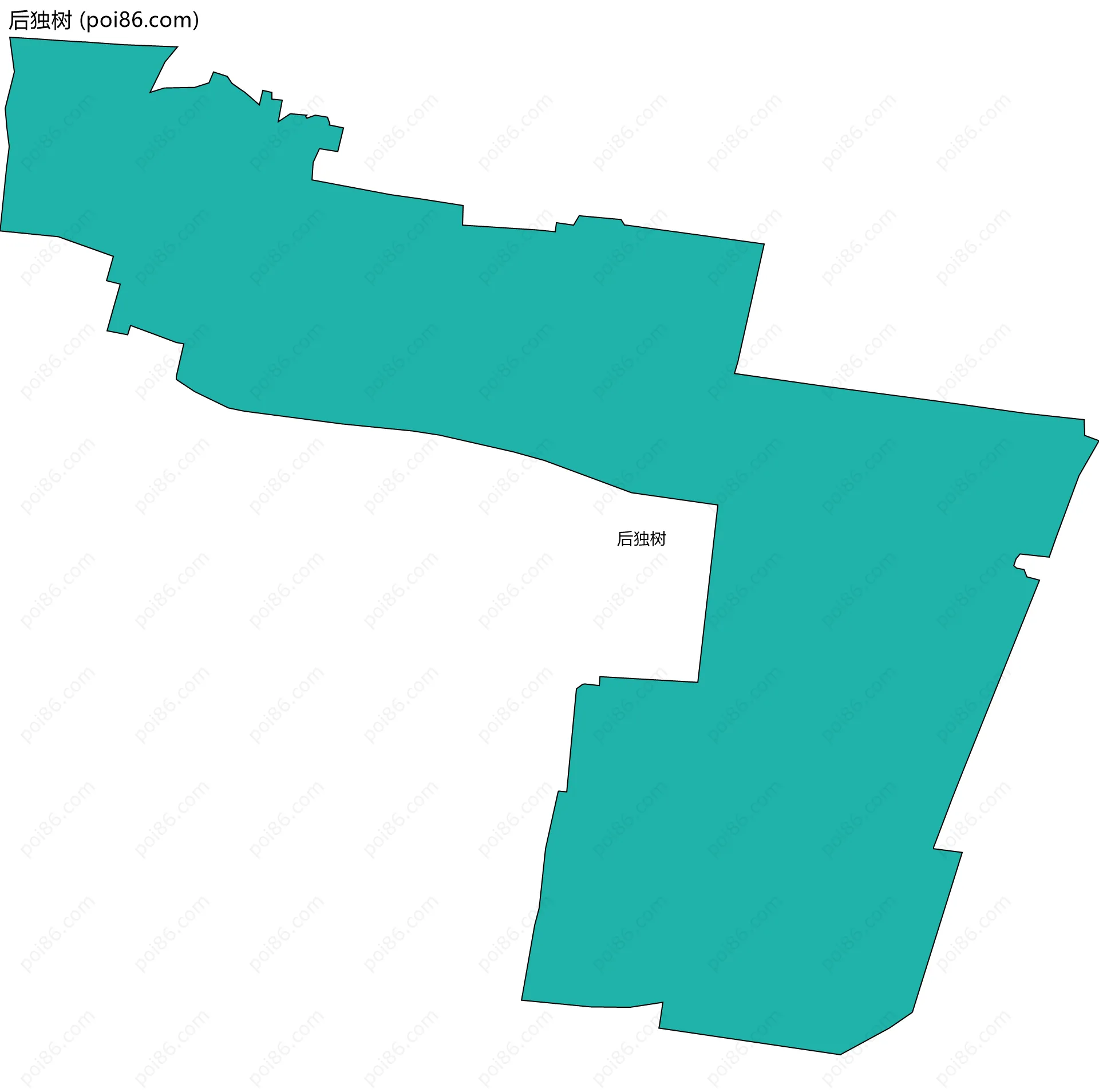 后独树边界地图