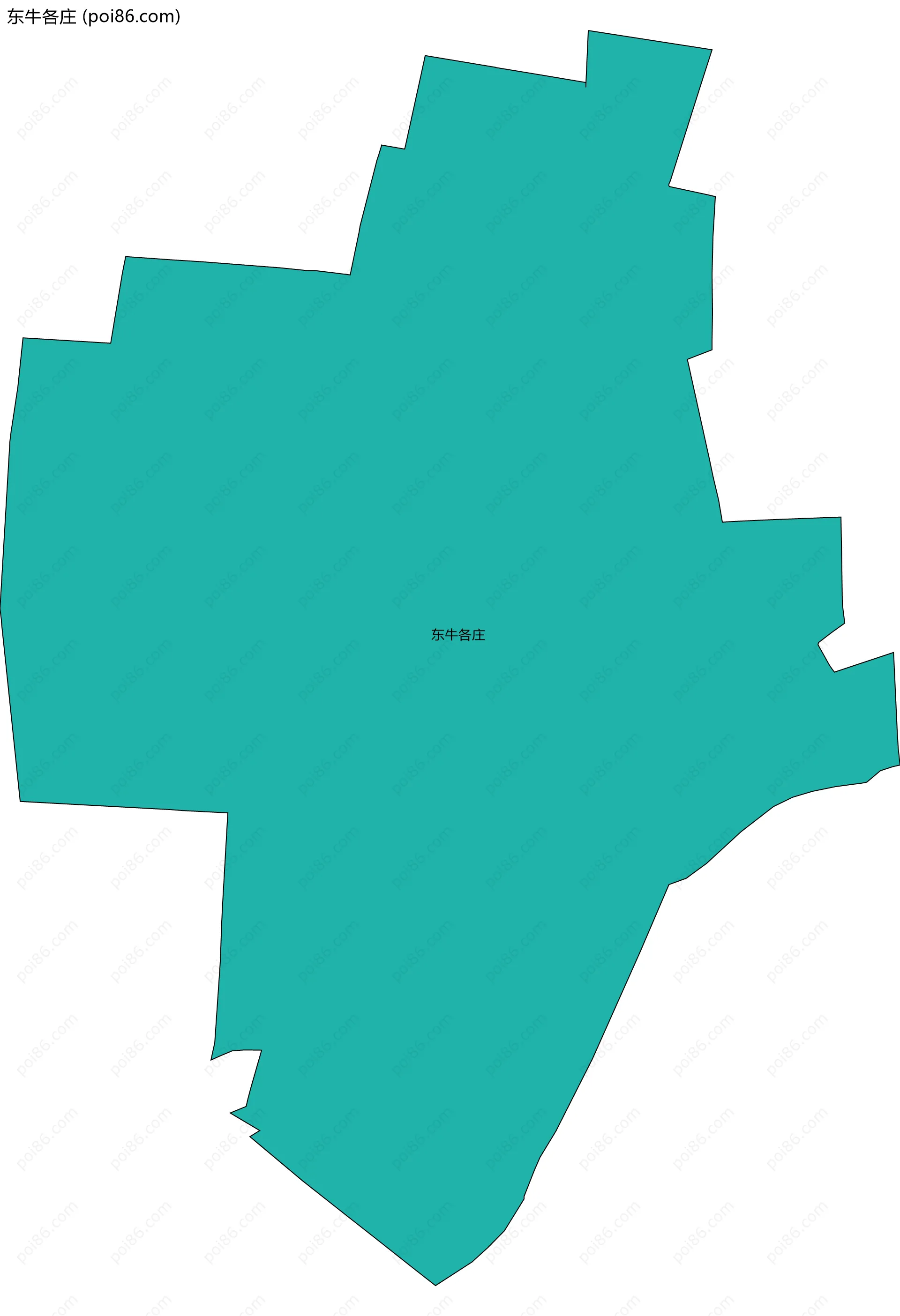 东牛各庄边界地图