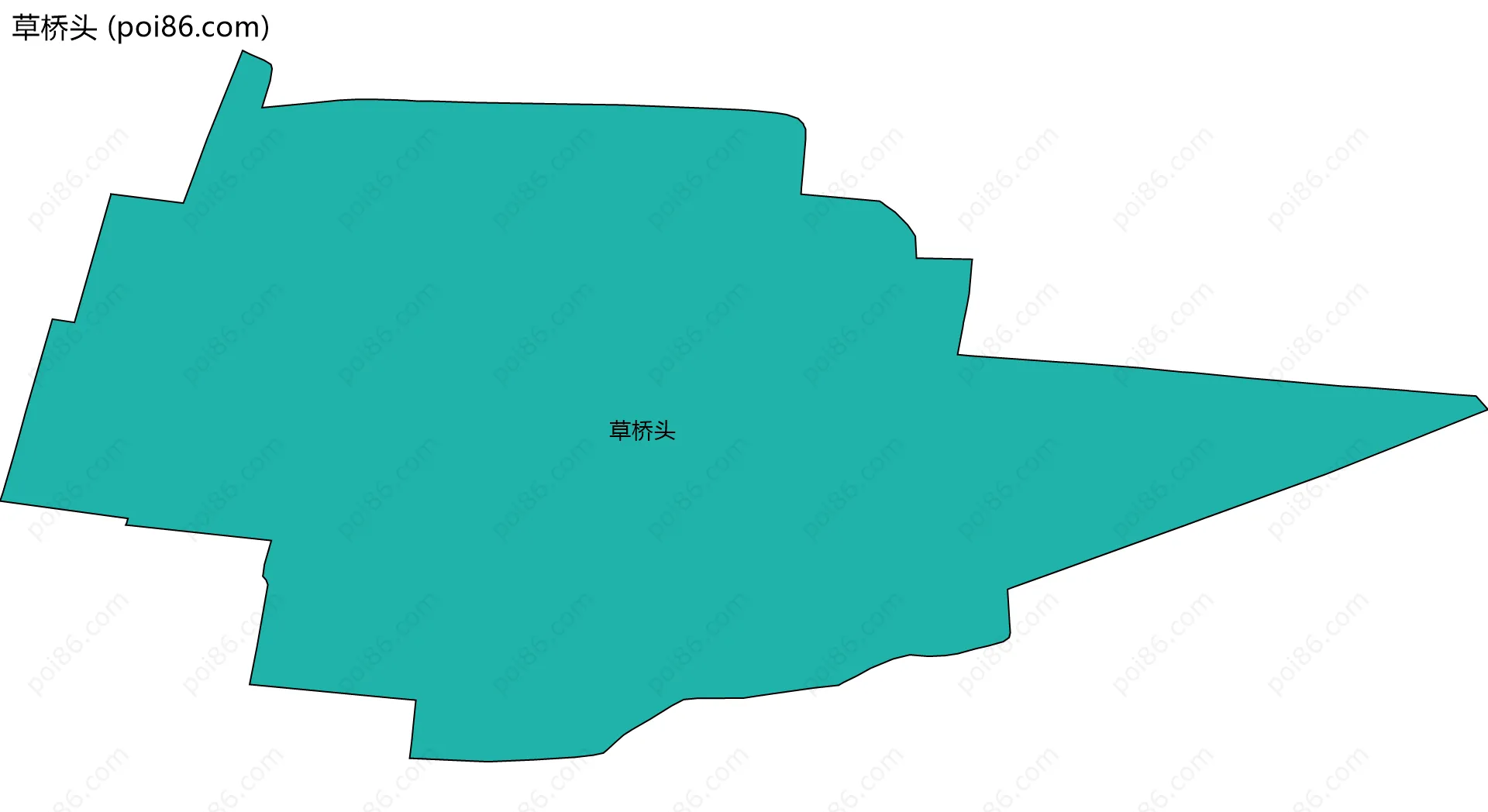 草桥头边界地图