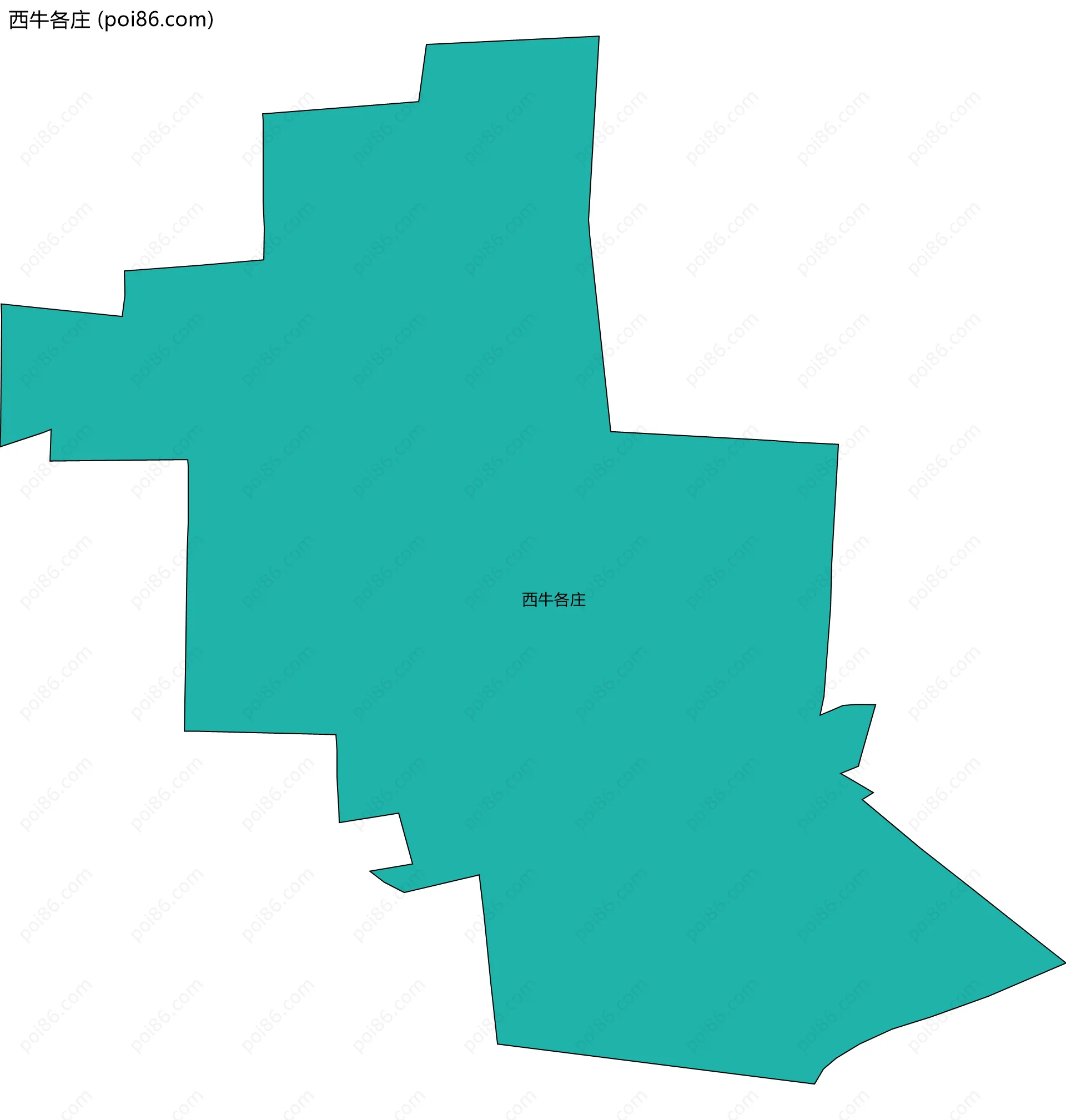 西牛各庄边界地图