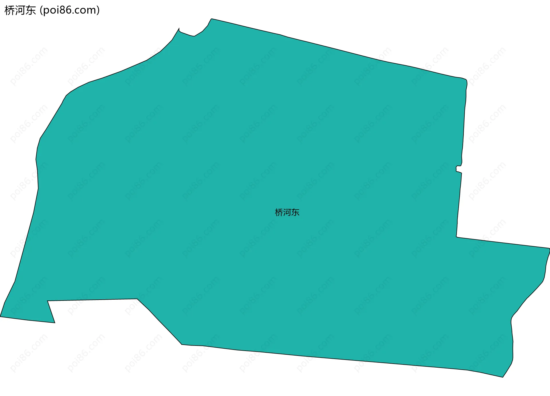 桥河东边界地图