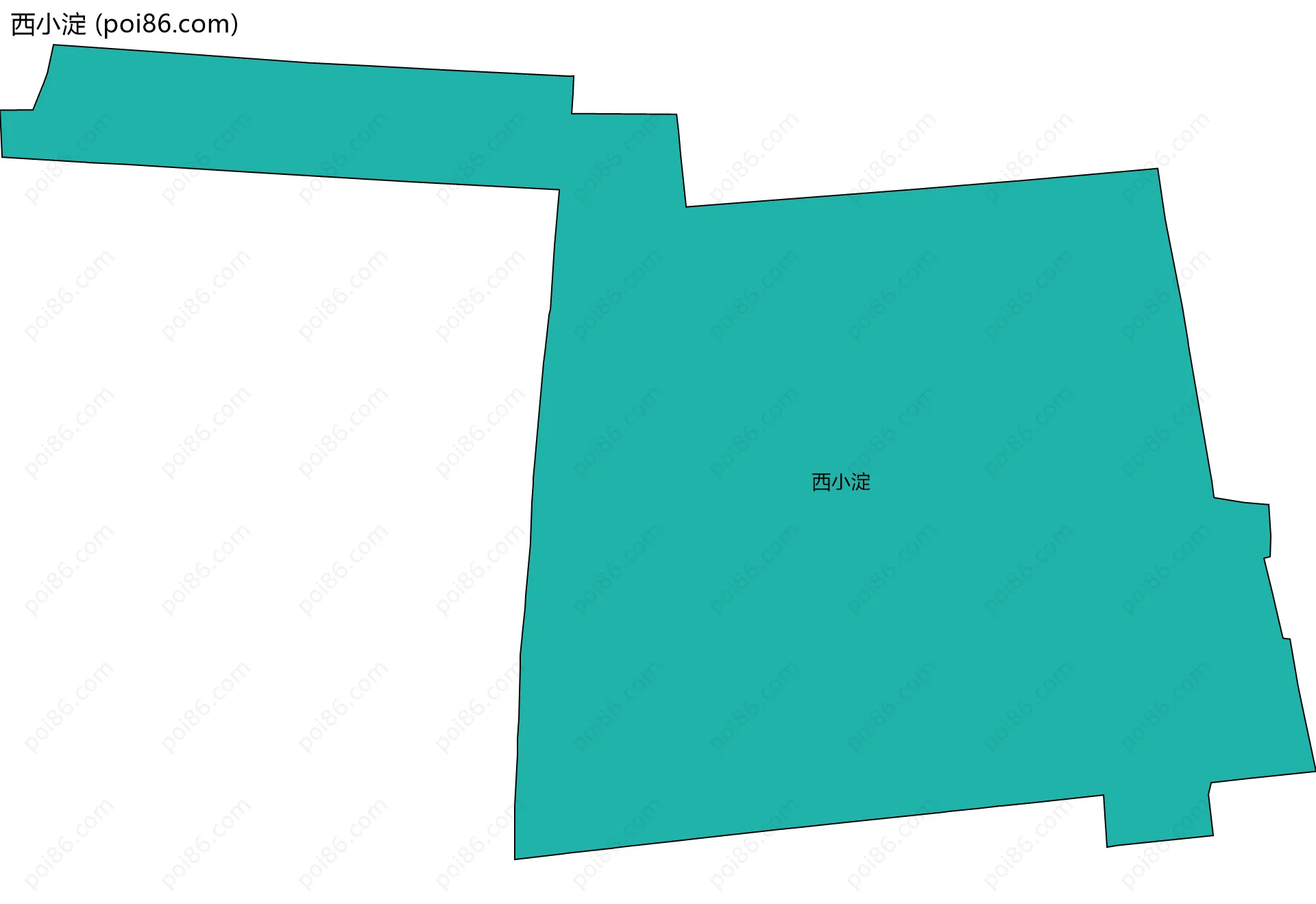 西小淀边界地图