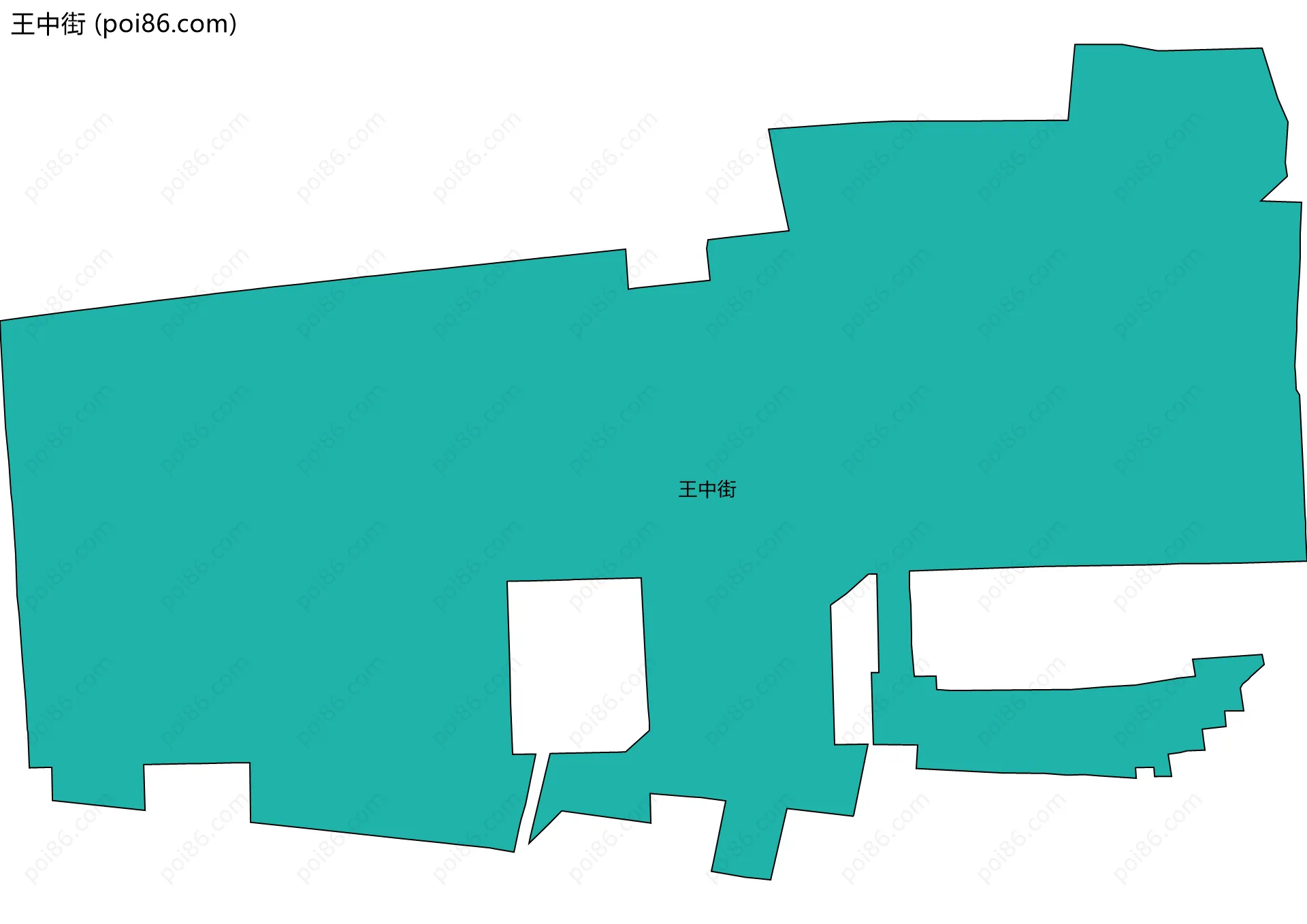王中街边界地图