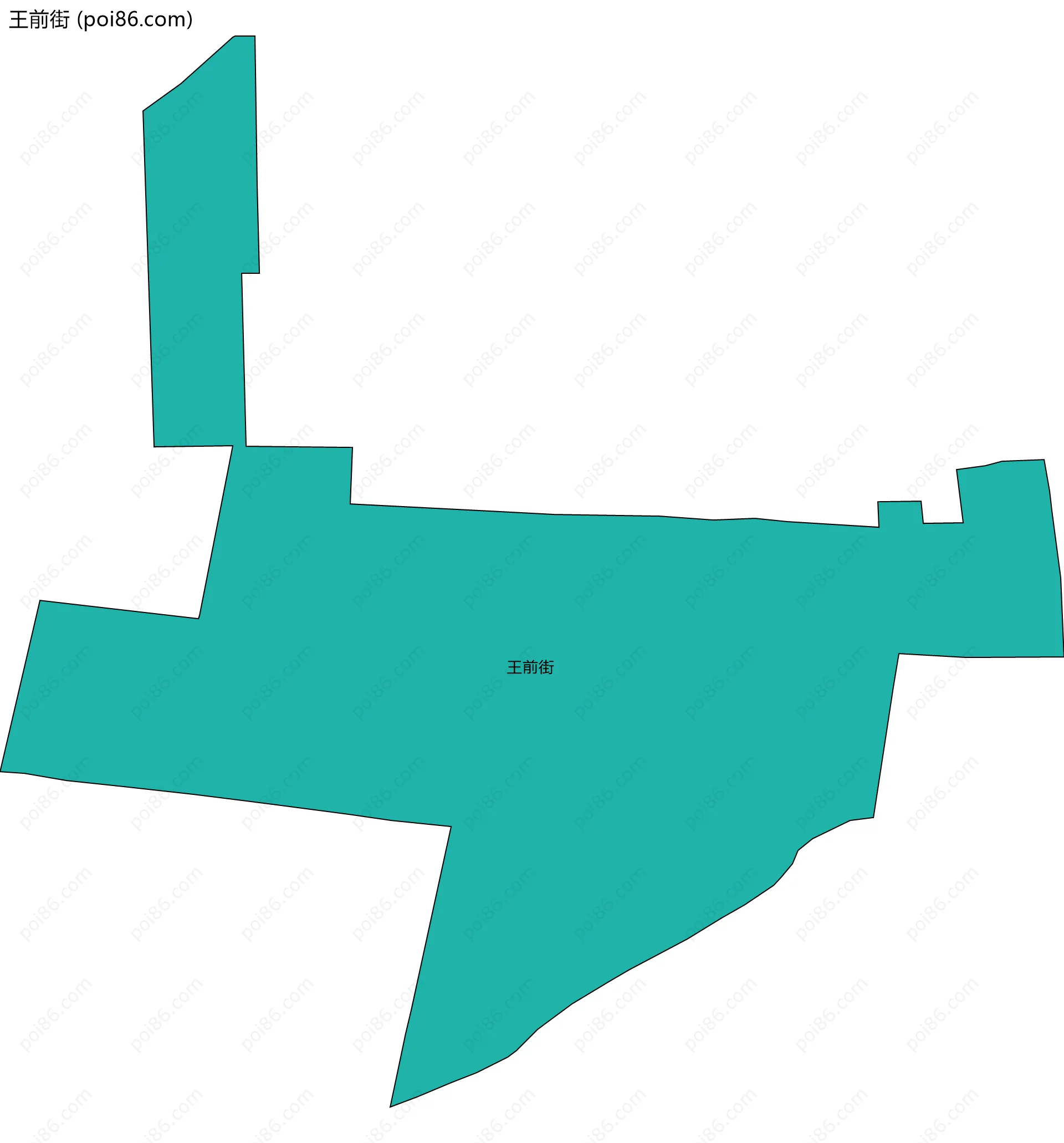 王前街边界地图