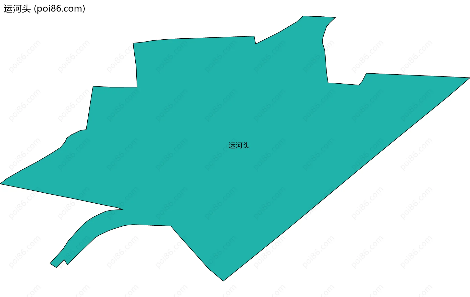 运河头边界地图