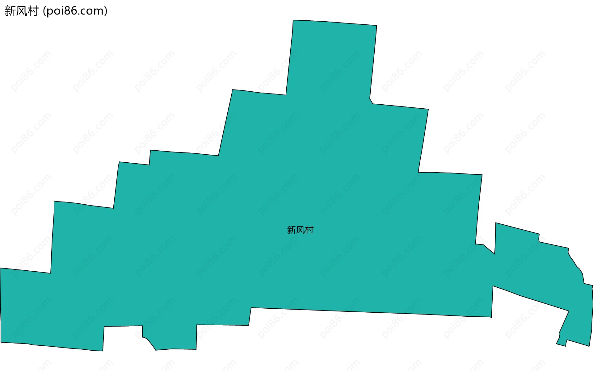 新风村边界地图
