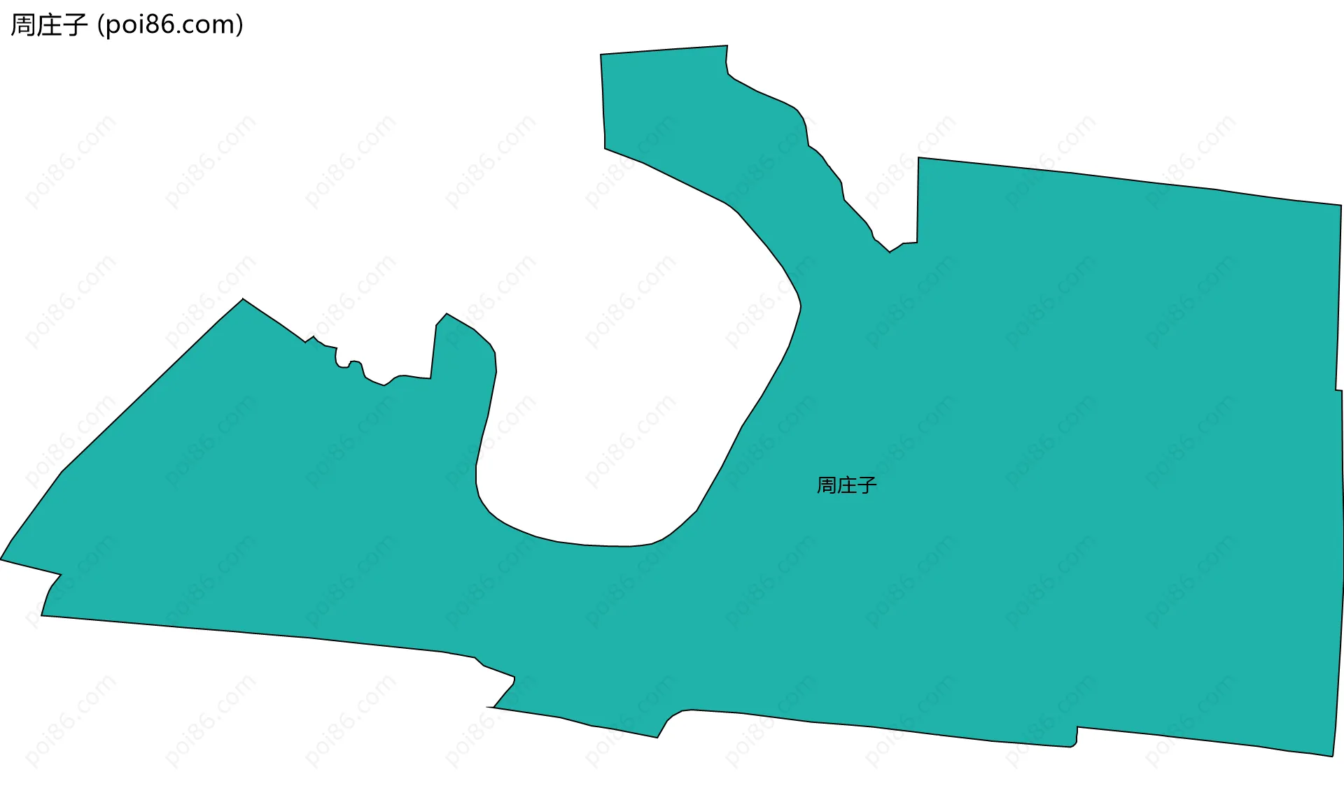 周庄子边界地图