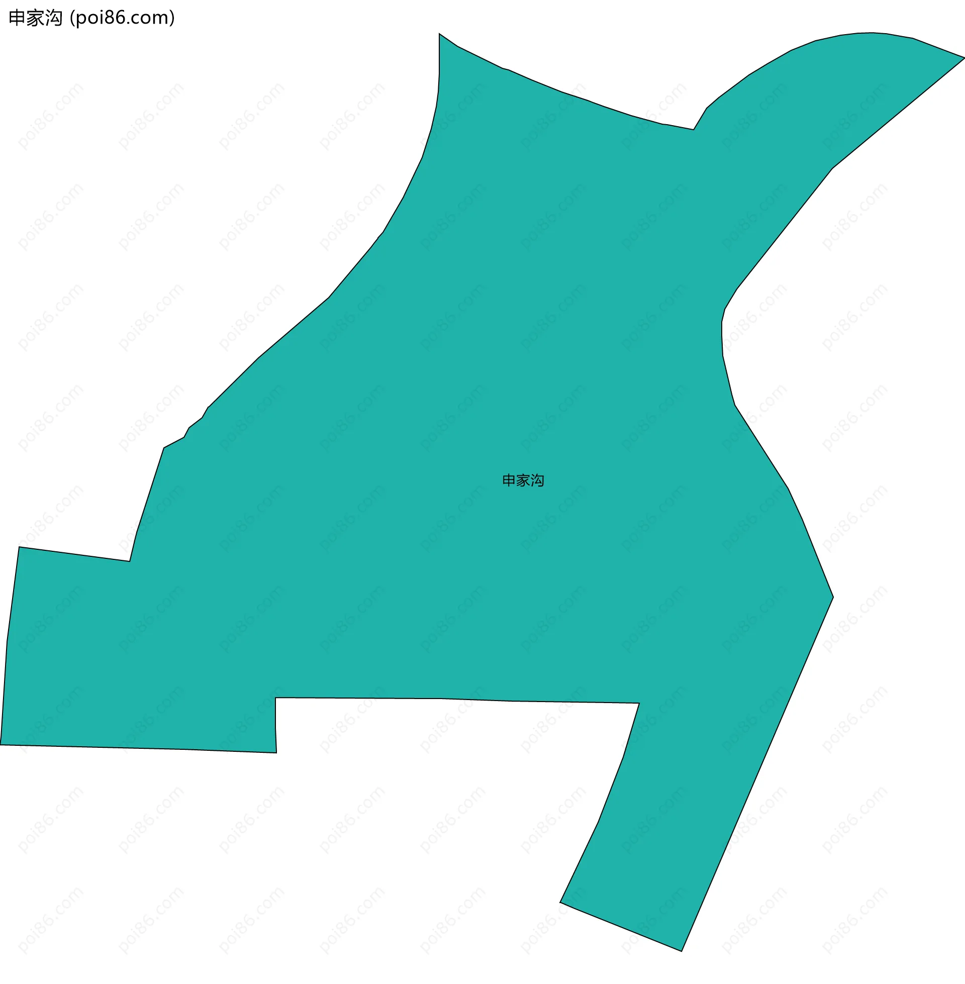 申家沟边界地图