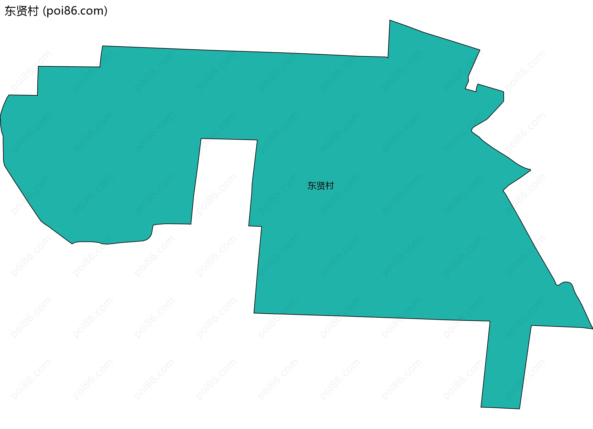 东贤村边界地图