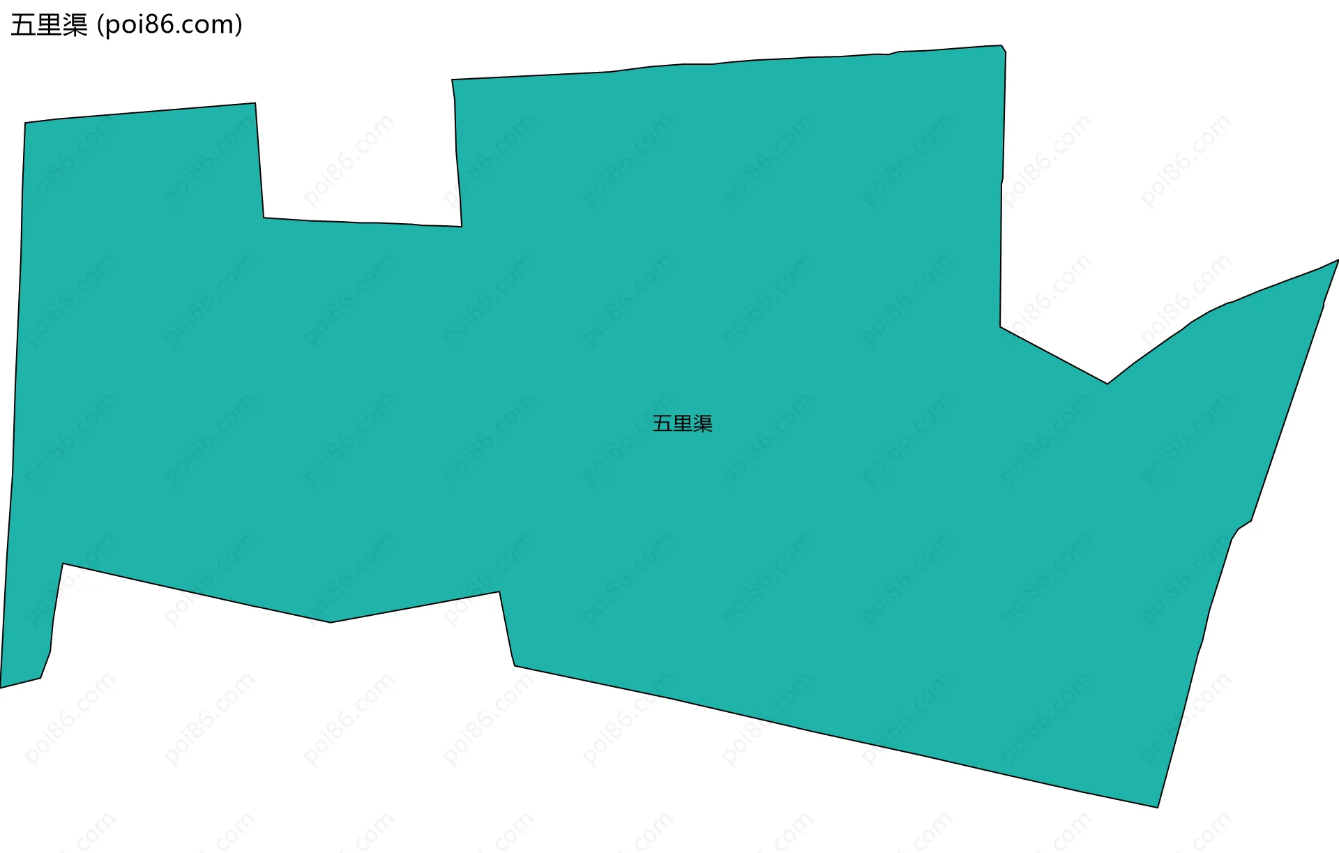 五里渠边界地图