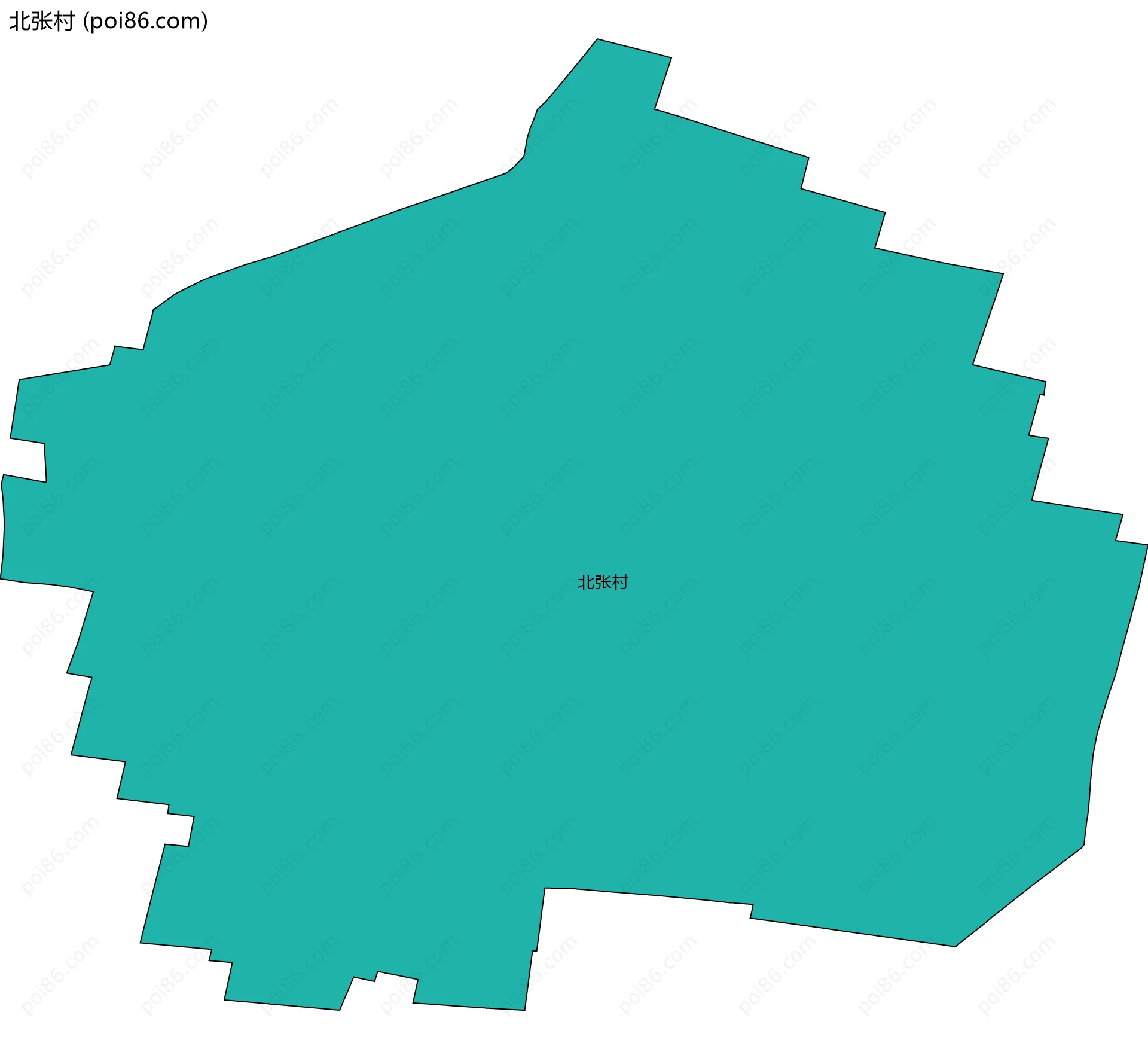 北张村边界地图