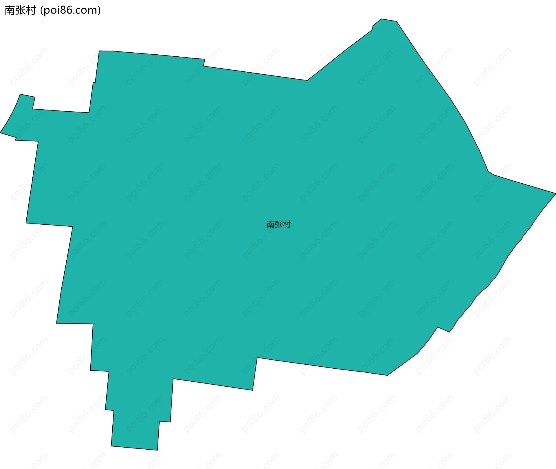 南张村边界地图