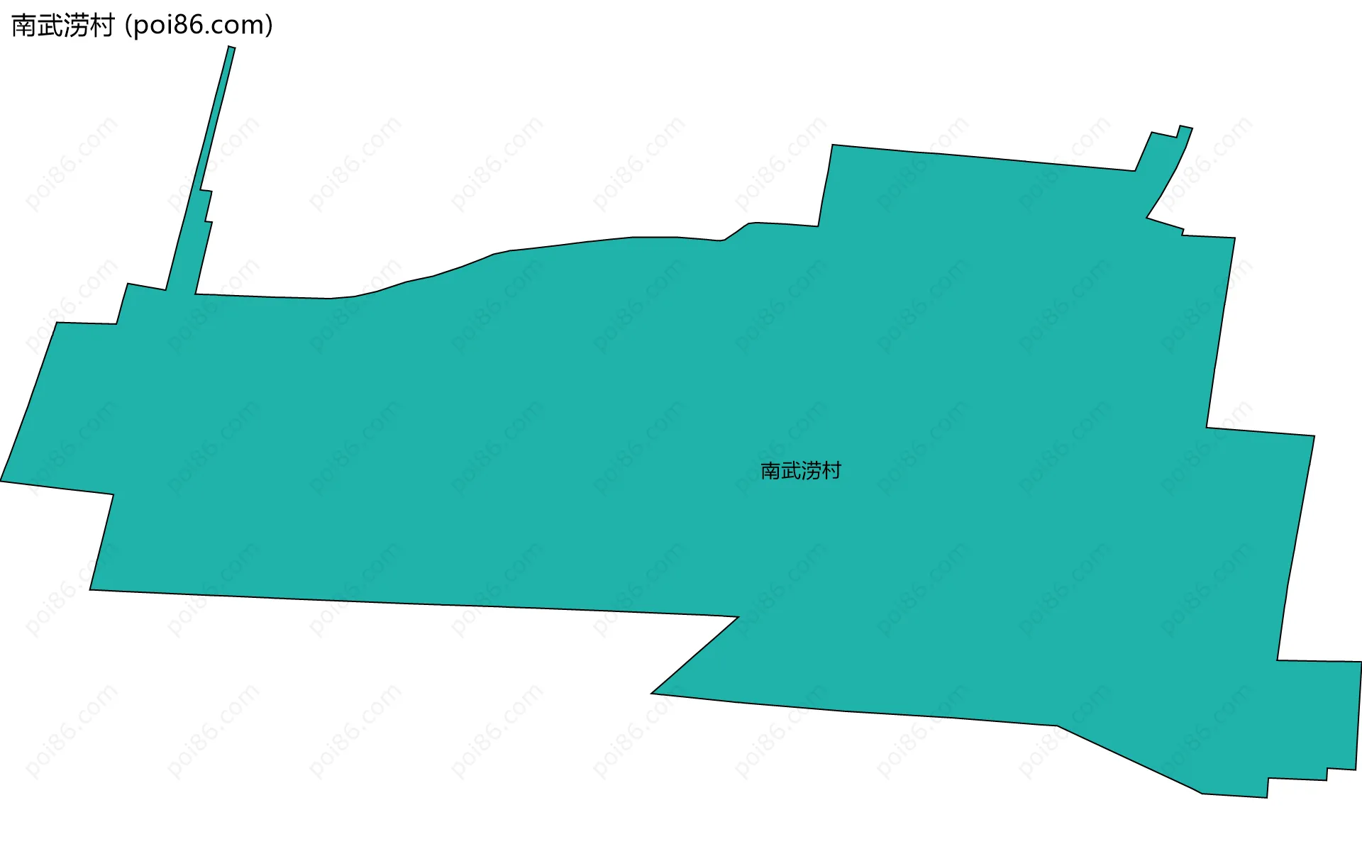 南武涝村边界地图